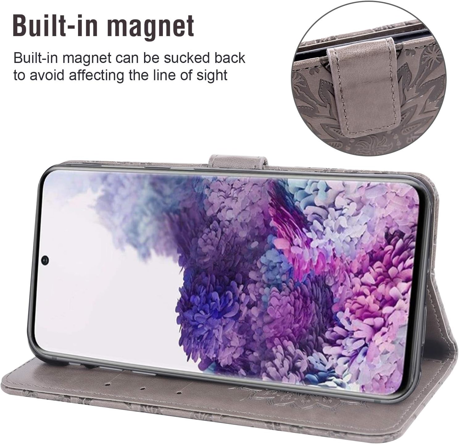 Asuwish Funda de teléfono para Samsung Galaxy S20 Glaxay S 20 5G UW 6.2 pulgadas cartera con protector de pantalla de vidrio templado, funda delgada