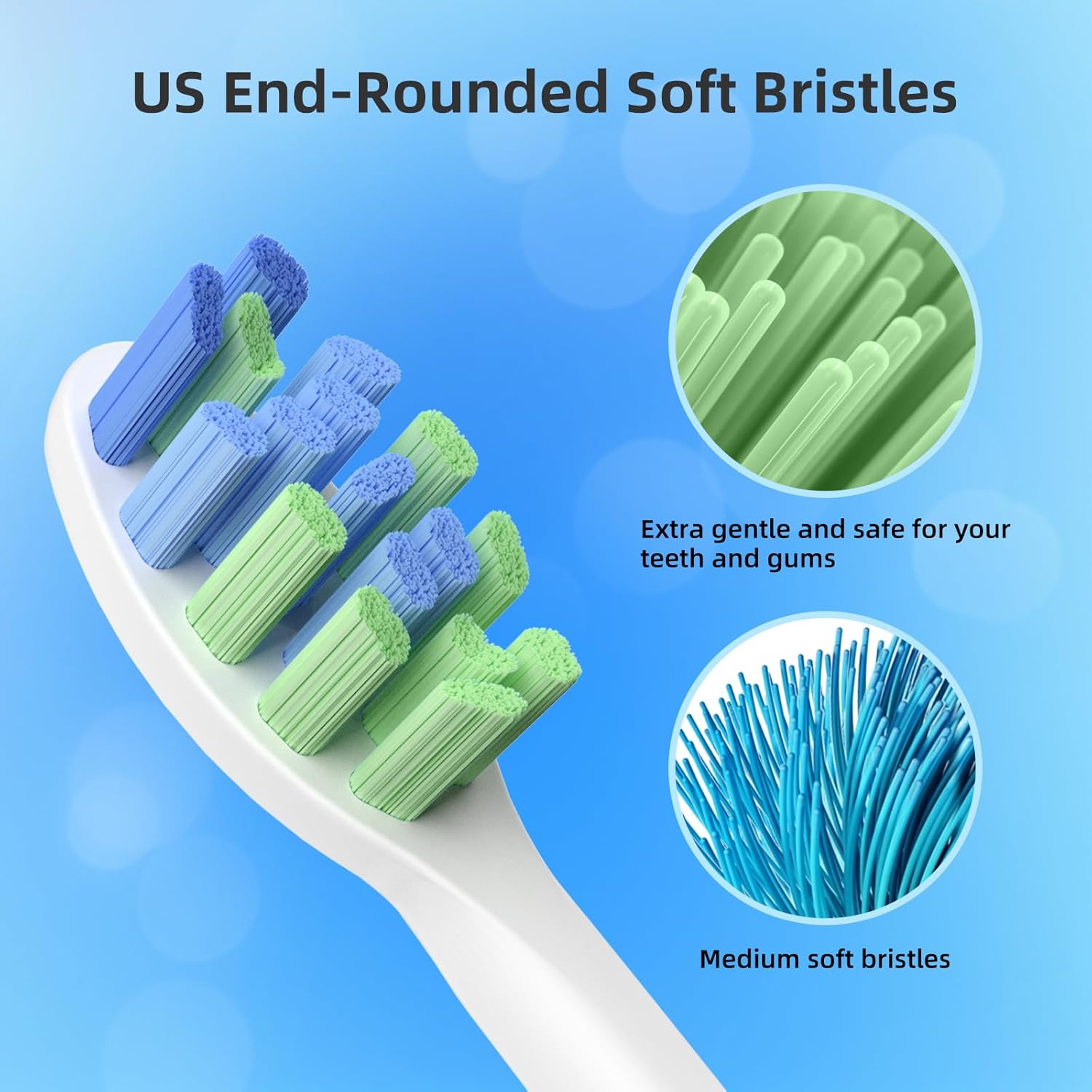 Cabezales de cepillo de repuesto para 7am2m AM101AM105 Sonic Electric Toothbrush – Recambios de cepillo de dientes compatibles con 7am 6.6 ft, 10