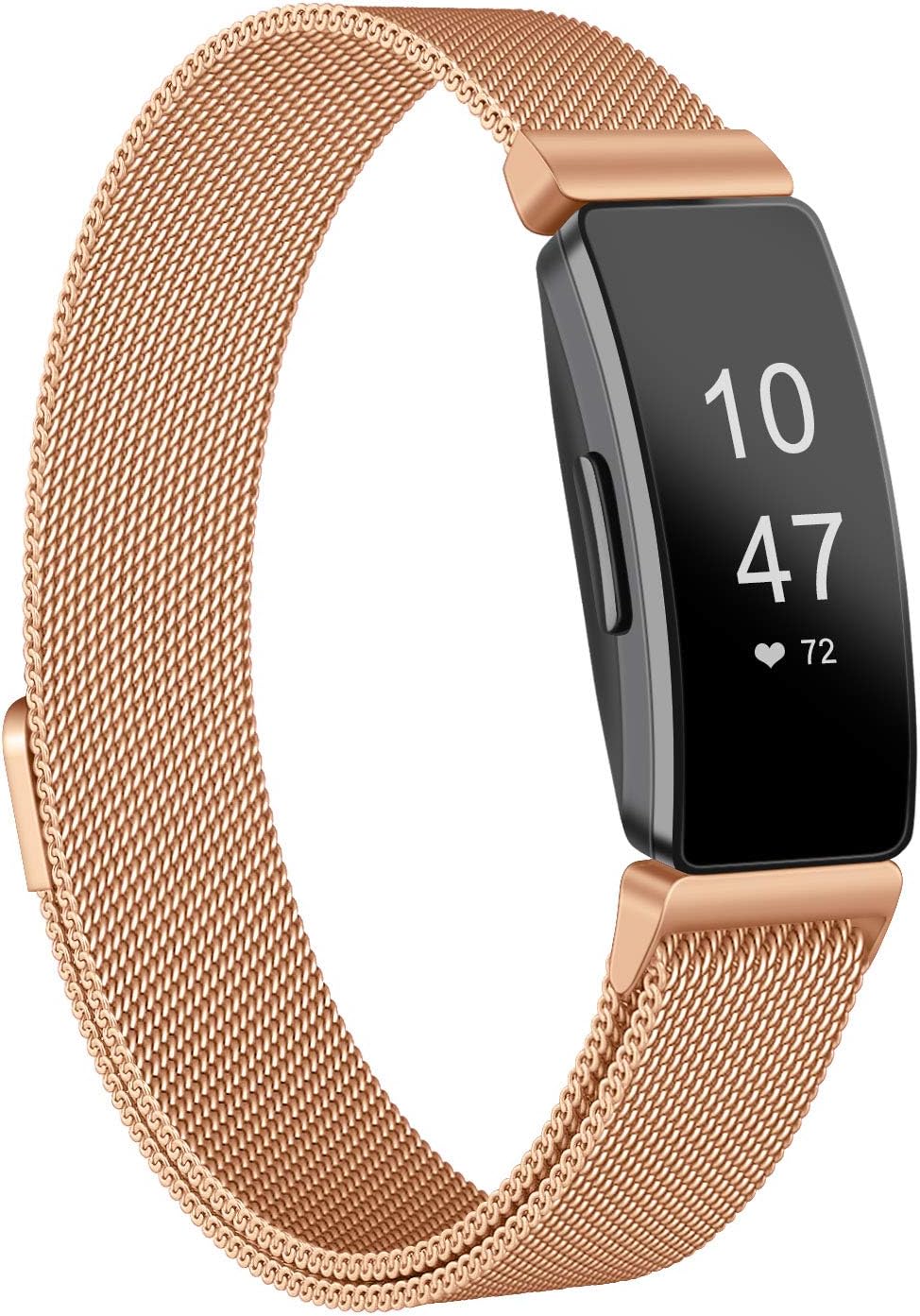 Amzpas Correas compatibles con Fitbit Inspire 2 y Fitbit Inspire HR y Fitbit Inspire y Fitbit Ace 2, correa magnética ajustable de malla de acero