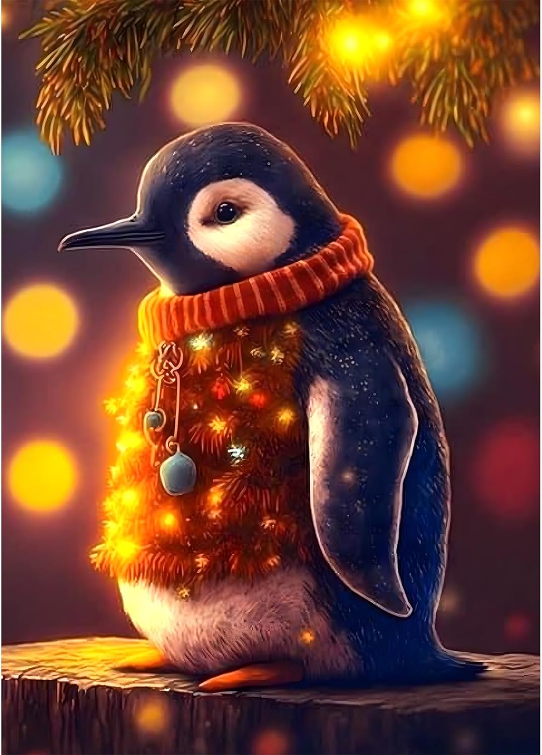 RICUVED Kits de arte de diamantes para adultos, kits de arte de diamantes de Navidad, arte de diamantes de pingüino, arte de diamantes de animales,
