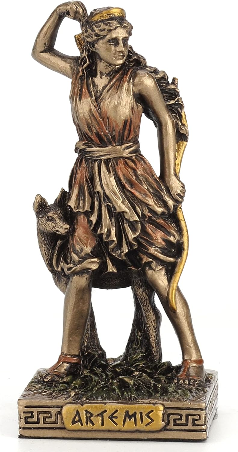 Veronese Design Figura miniatura de dioses griegos (Artemisa, bronce)