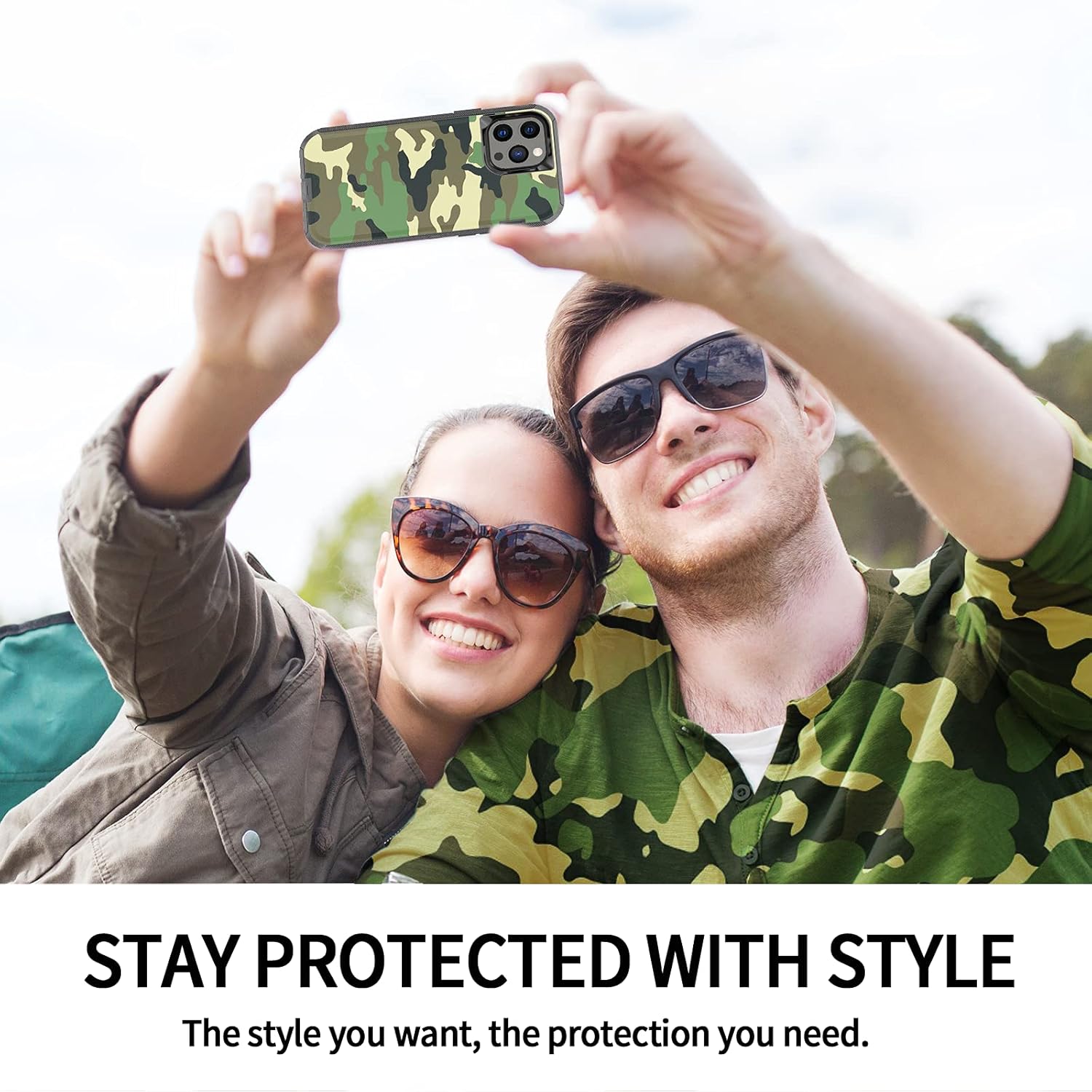 Funda compatible con iPhone 13 Pro, protección contra caídas, cuerpo completo, resistente, a prueba de golpes, a prueba de polvo, militar,