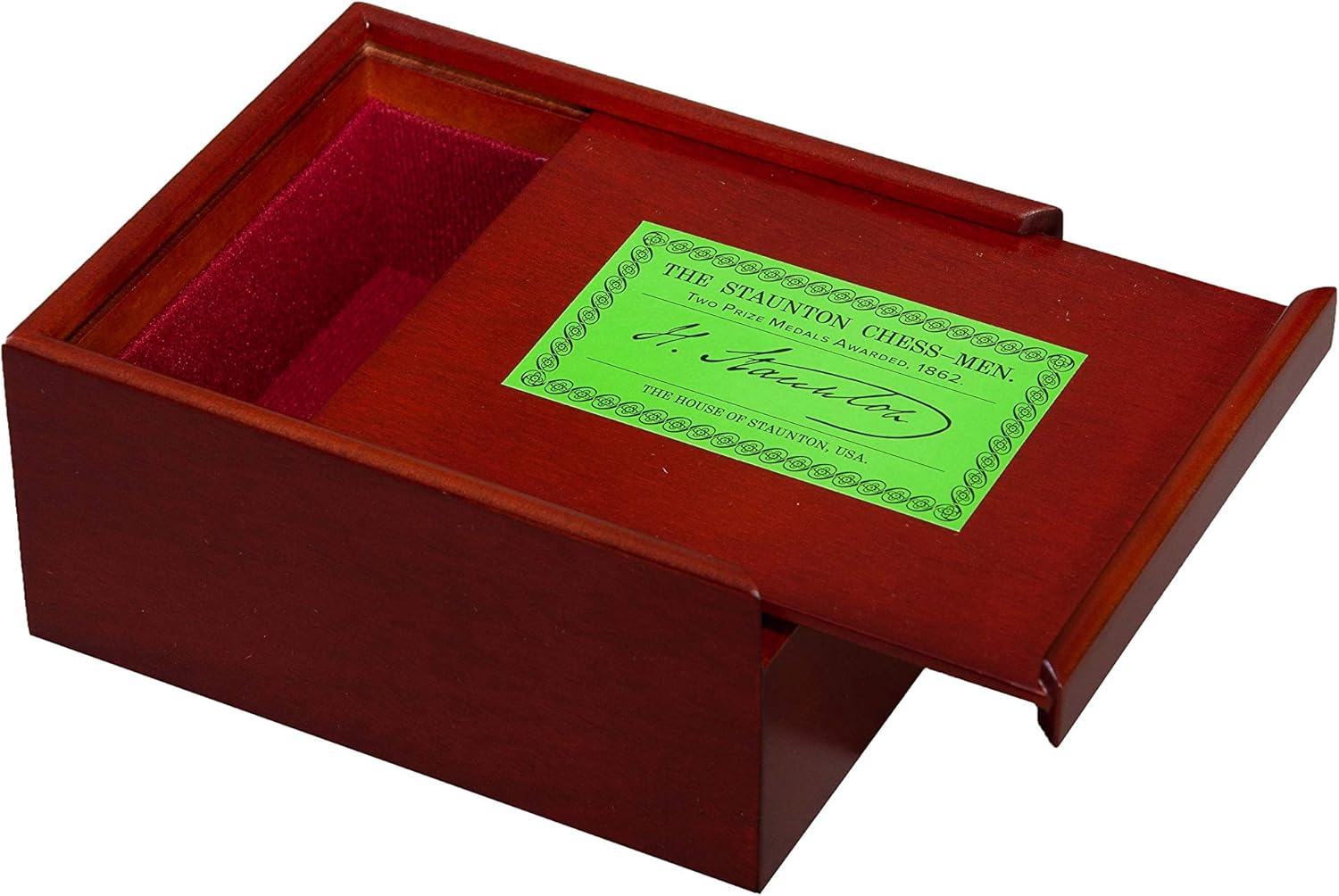 House of Staunton Slide Top Chess Box – Library Size