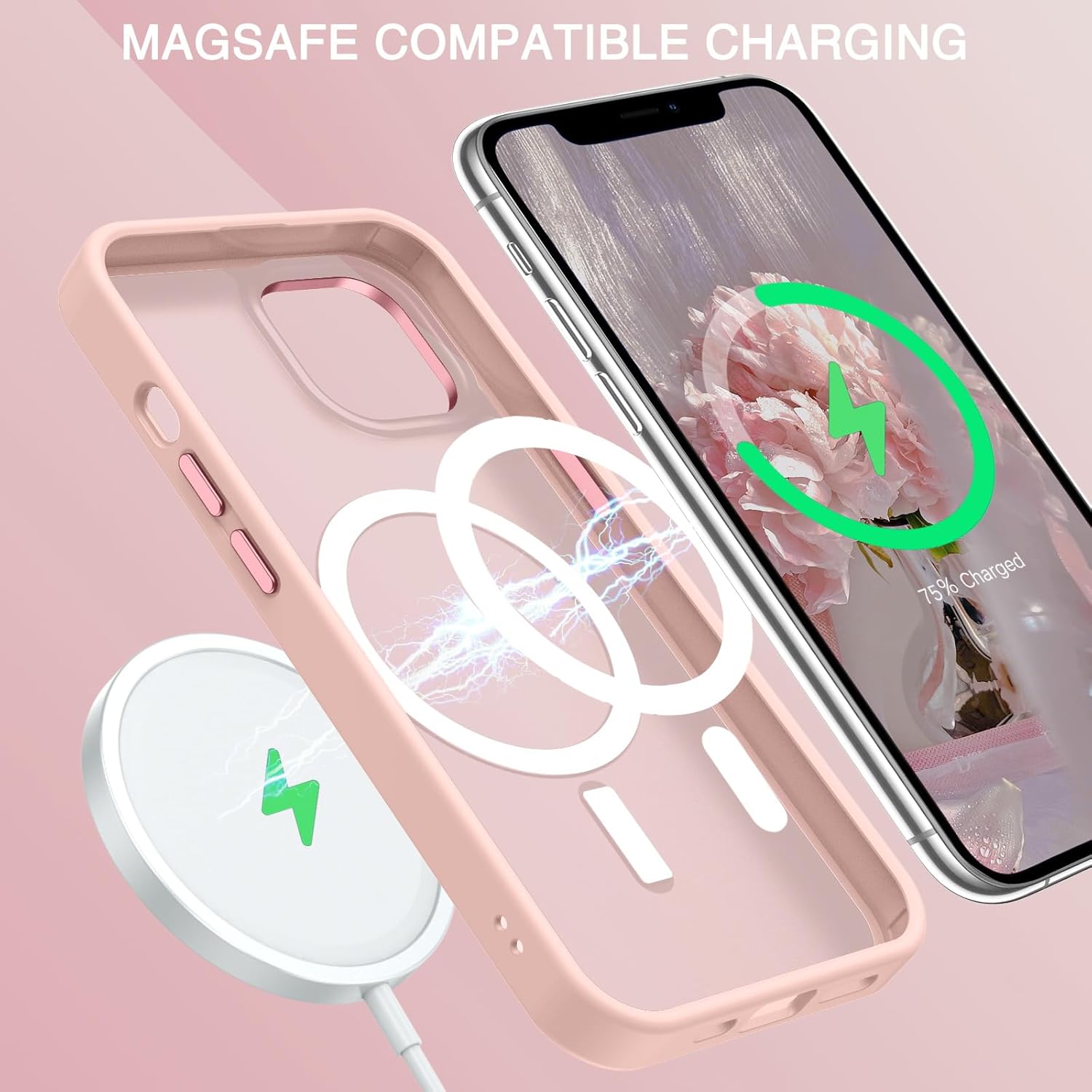 BENTOBEN Funda magnética para iPhone 11 Pro Max, iPhone 11 Pro Max compatible con MagSafe translúcida mate a prueba de golpes para mujeres, hombres