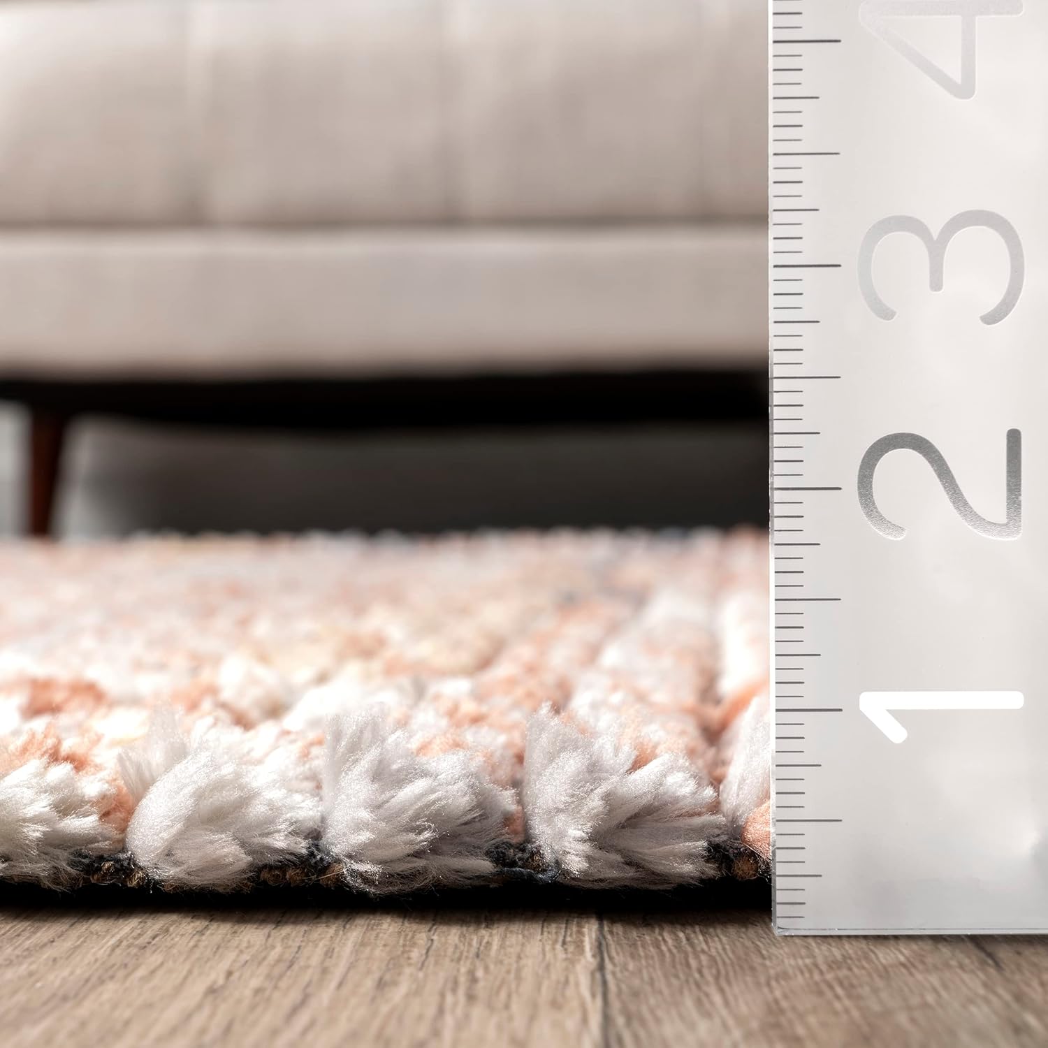 nuLOOM Liesi – Alfombra de área de transición con flecos, 4 x 6, naranja