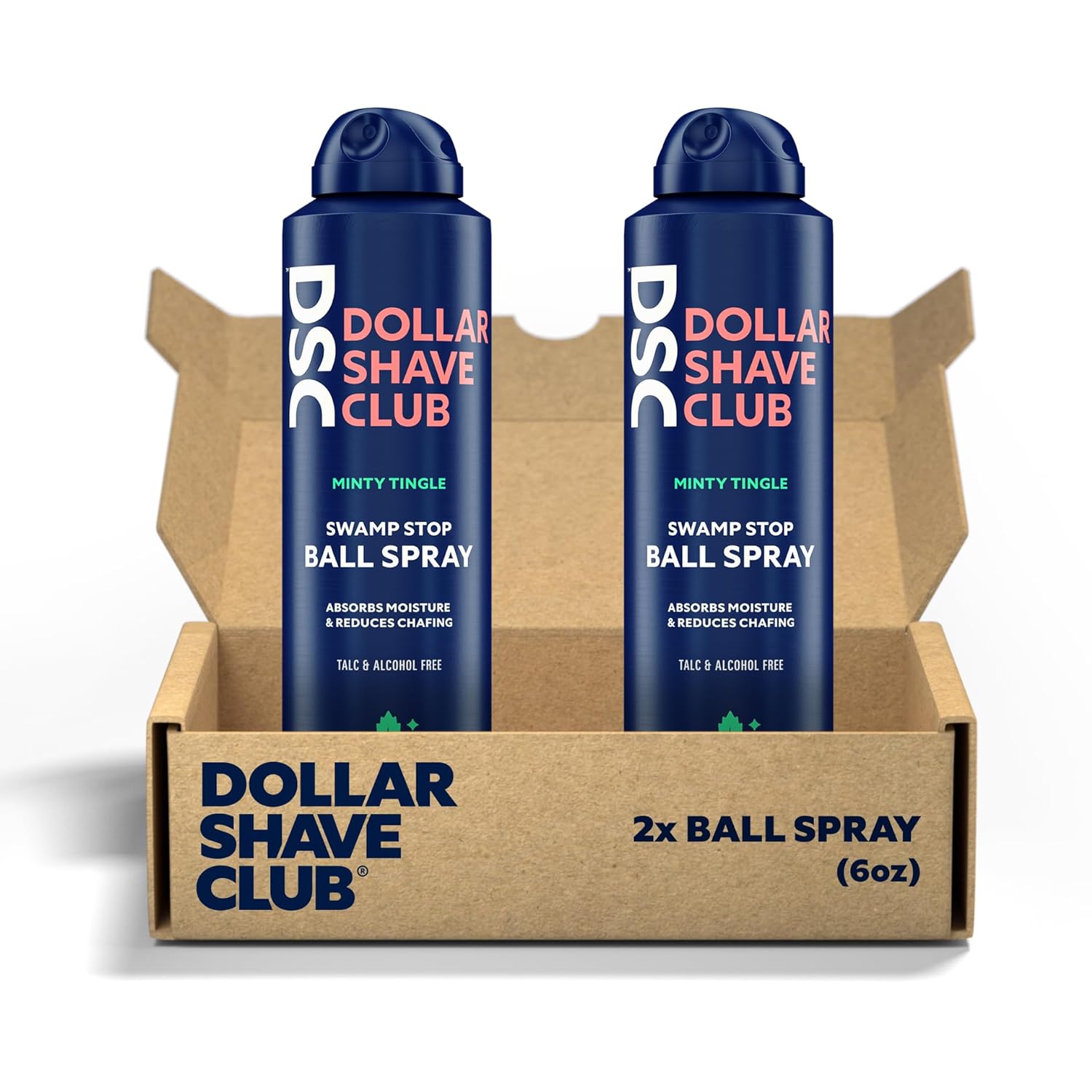 Dollar Shave Club Spray de bolas de 2 unidades  Spray de bolas para hombres, absorbe la humedad y reduce las rozaduras, desodorante en aerosol de