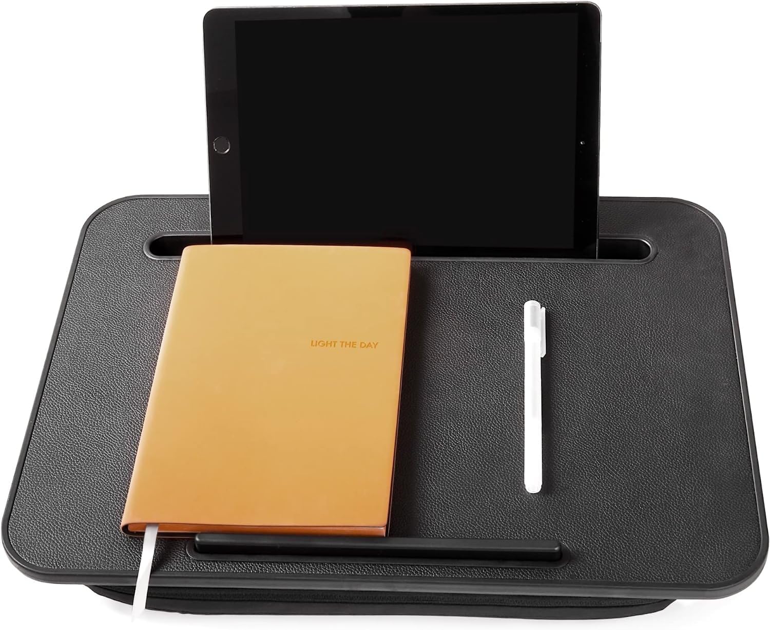 ISTUDYNITURE – Escritorio de regazo portátil para laptop con cojín de almohada, se adapta a portátiles de hasta 15.6 pulgadas, soporte para laptop