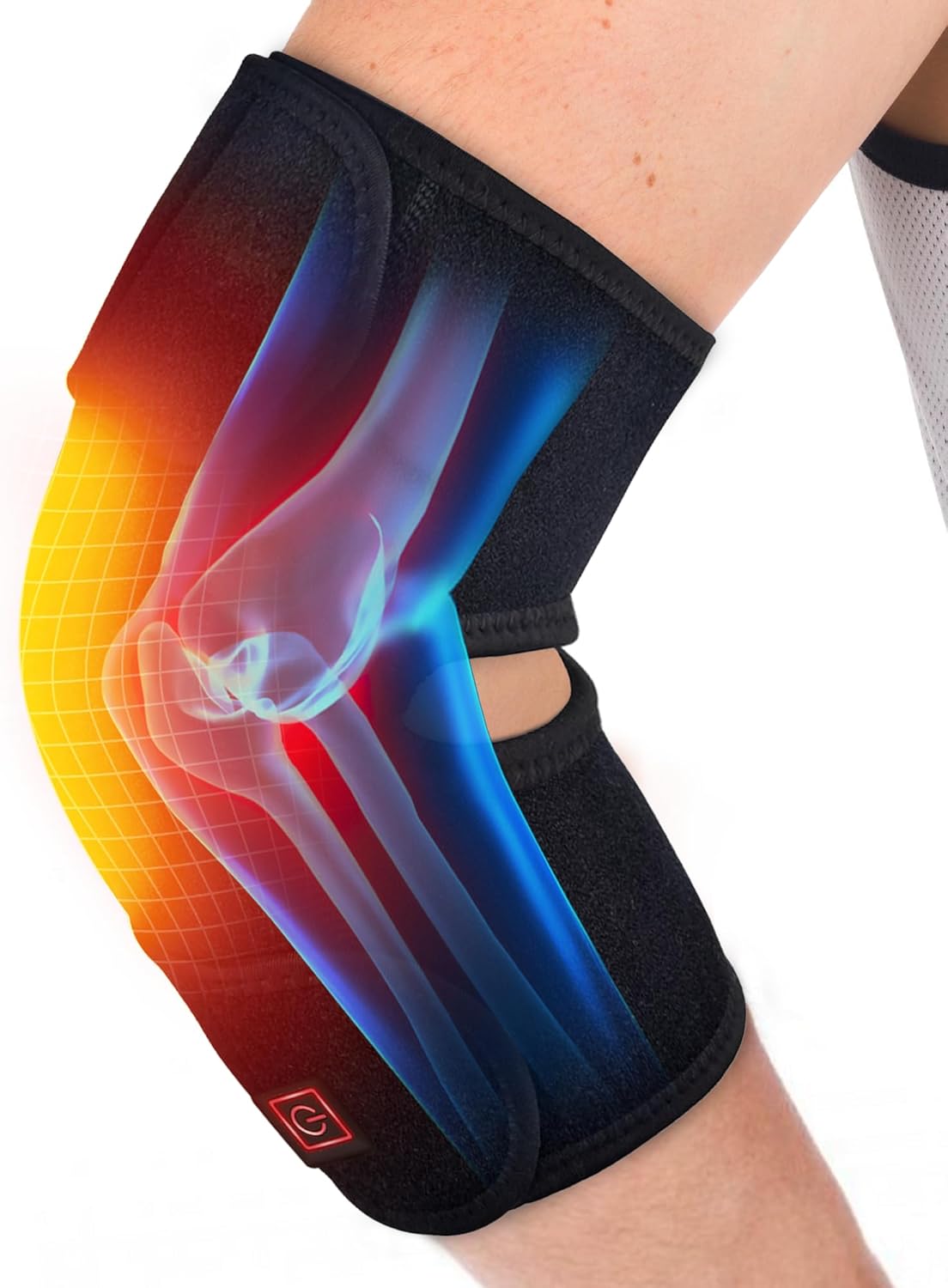 Almohadilla térmica para codo, codera, terapia de calor y frío para brazo, almohadilla térmica eléctrica para tendinitis, temperatura de 3 niveles y