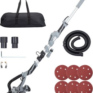 Lijadora eléctrica para paneles de yeso, lijadora eléctrica de 710 W con 6 discos de lijado, 7 velocidades variables de 800-1700 RPM con mango Lijadora eléctrica para paneles de yeso, lijadora eléctrica de 710 W con 6 discos de lijado, 7 velocidades variables de 800-1700 RPM con mango