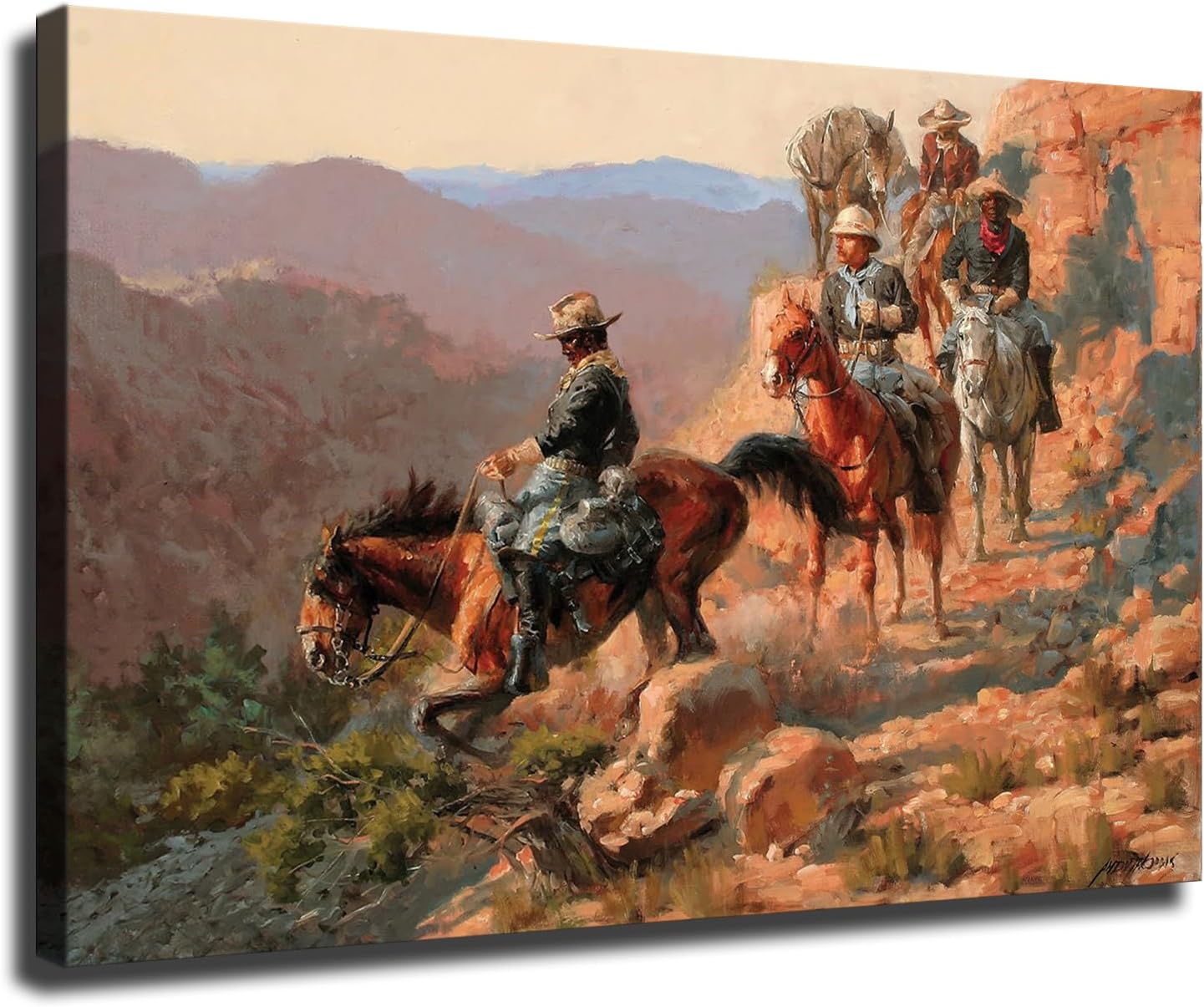 Póster de Buffalo Soldiers. Old Photographs of The West – Lienzo decorativo para pared (8 x 12 pulgadas, enmarcado)