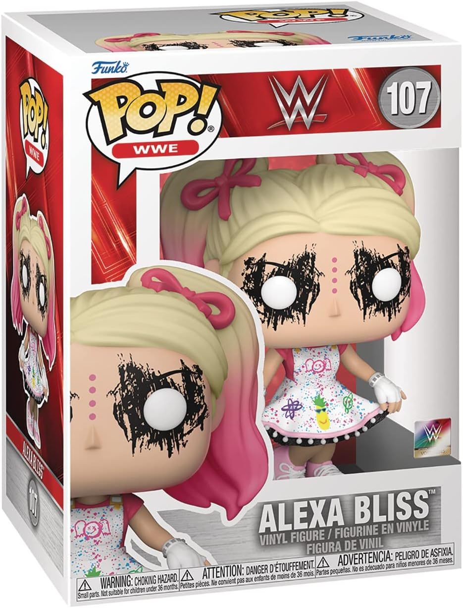 POP WWE Figura de vinilo de Alexa Bliss Funko (con funda protectora de caja compatible), multicolor, 3.75 pulgadas