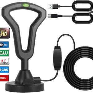 Antena de TV HD de rango de más de 220 millas con base magnética fuerte, antena digital para interiores mejorada 2023 para Smart TV, compatible con Antena de TV HD de rango de más de 220 millas con base magnética fuerte, antena digital para interiores mejorada 2023 para Smart TV, compatible con