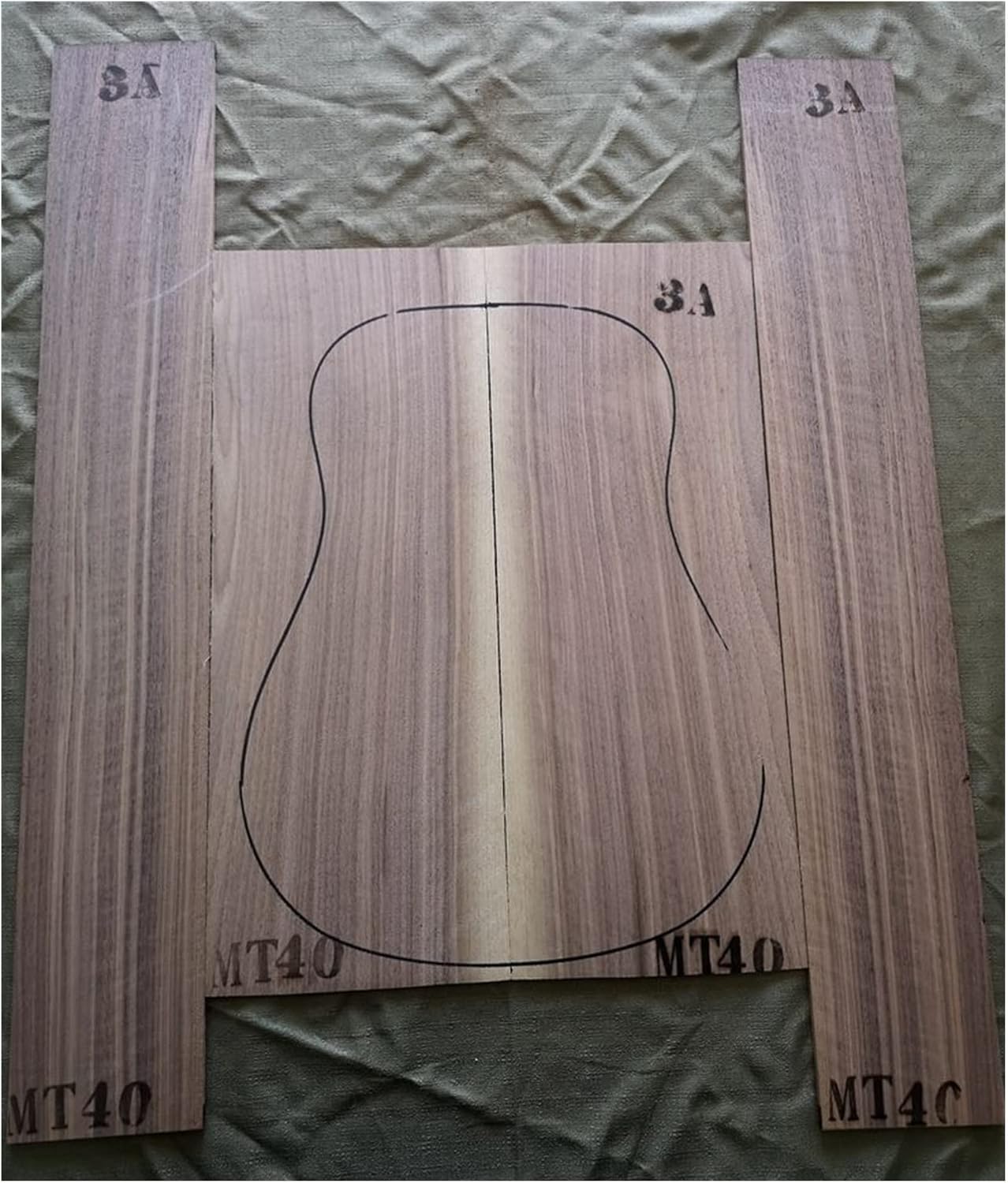1 Set Guitar Back and Side Kit 41inch Guitar Panel Guitarra Making Material DIY Guitar Kit (Color  12)