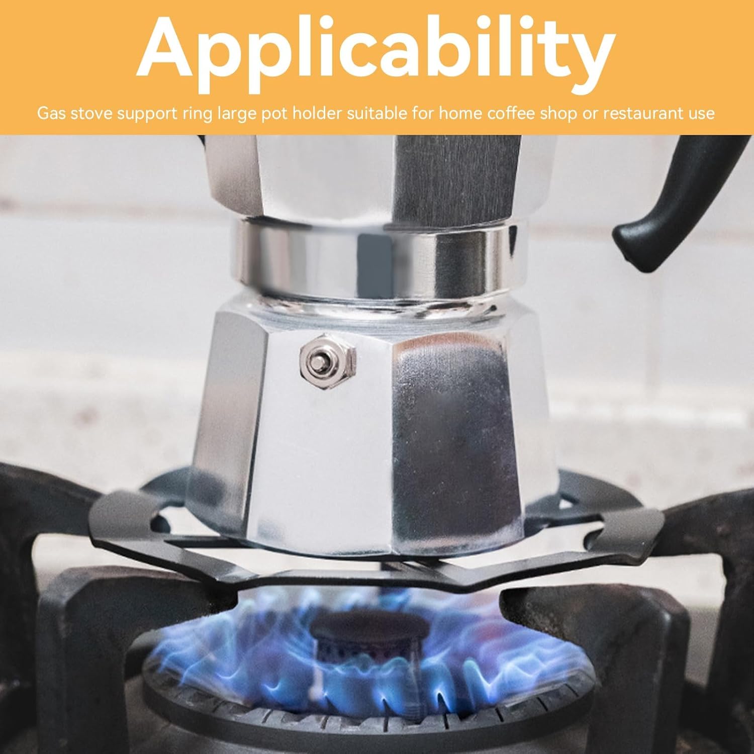 Anillo wok para estufa de gas, reductor de anillo de gas, soporte de wok, estufa superior, cocina, ollas de café a fuego lento, utensilios de cocina