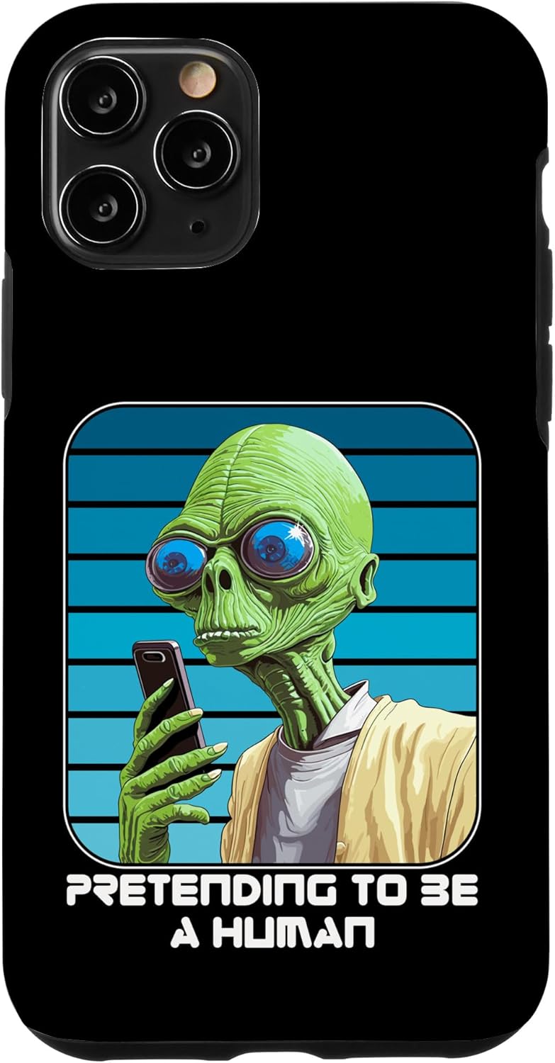 iPhone 11 Pro Alien Pretending To Be A Human Halloween Women, Men, Kids Case