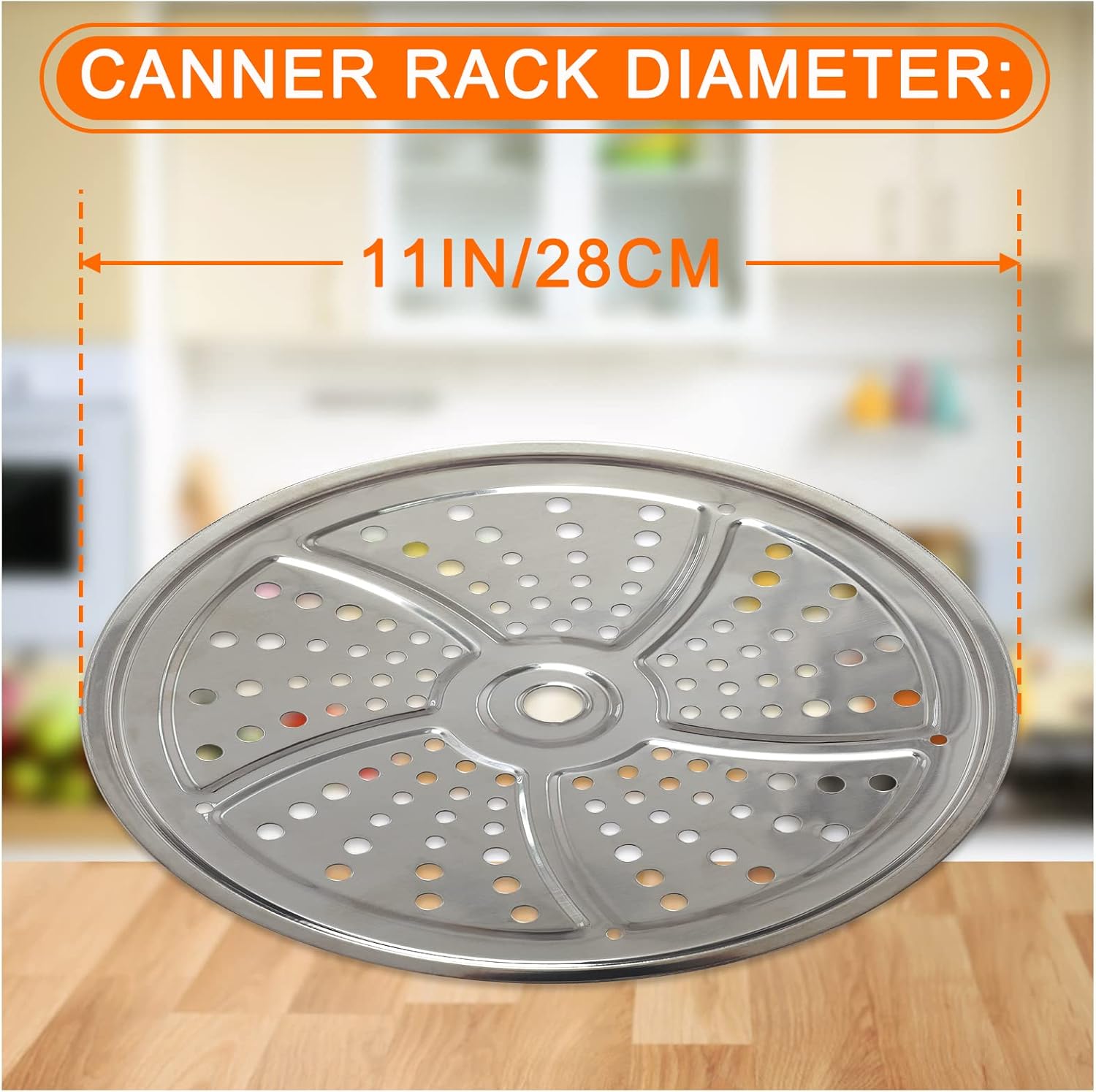 Paquete de 2 bandejas para latas a presión, estante de olla a presión de acero inoxidable de 11 pulgadas, compatible con Presto, All-American y más