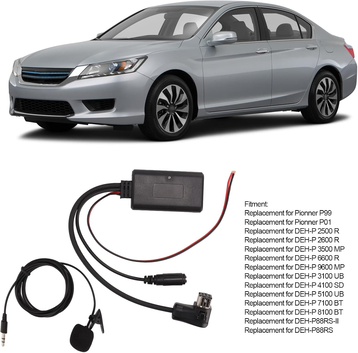 Fydun Pioneer Adaptador Bluetooth Bluetooth inalámbrico AUX conector para audio módulo estéreo cable de audio estéreo adaptador de entrada AUX con