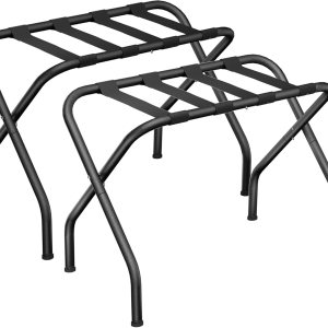 Jsluiiys Portaequipajes, paquete de 2, soporte plegable para maleta, soporte de equipaje plegable tipo X, soporte de equipaje negro resistente, Jsluiiys Portaequipajes, paquete de 2, soporte plegable para maleta, soporte de equipaje plegable tipo X, soporte de equipaje negro resistente,