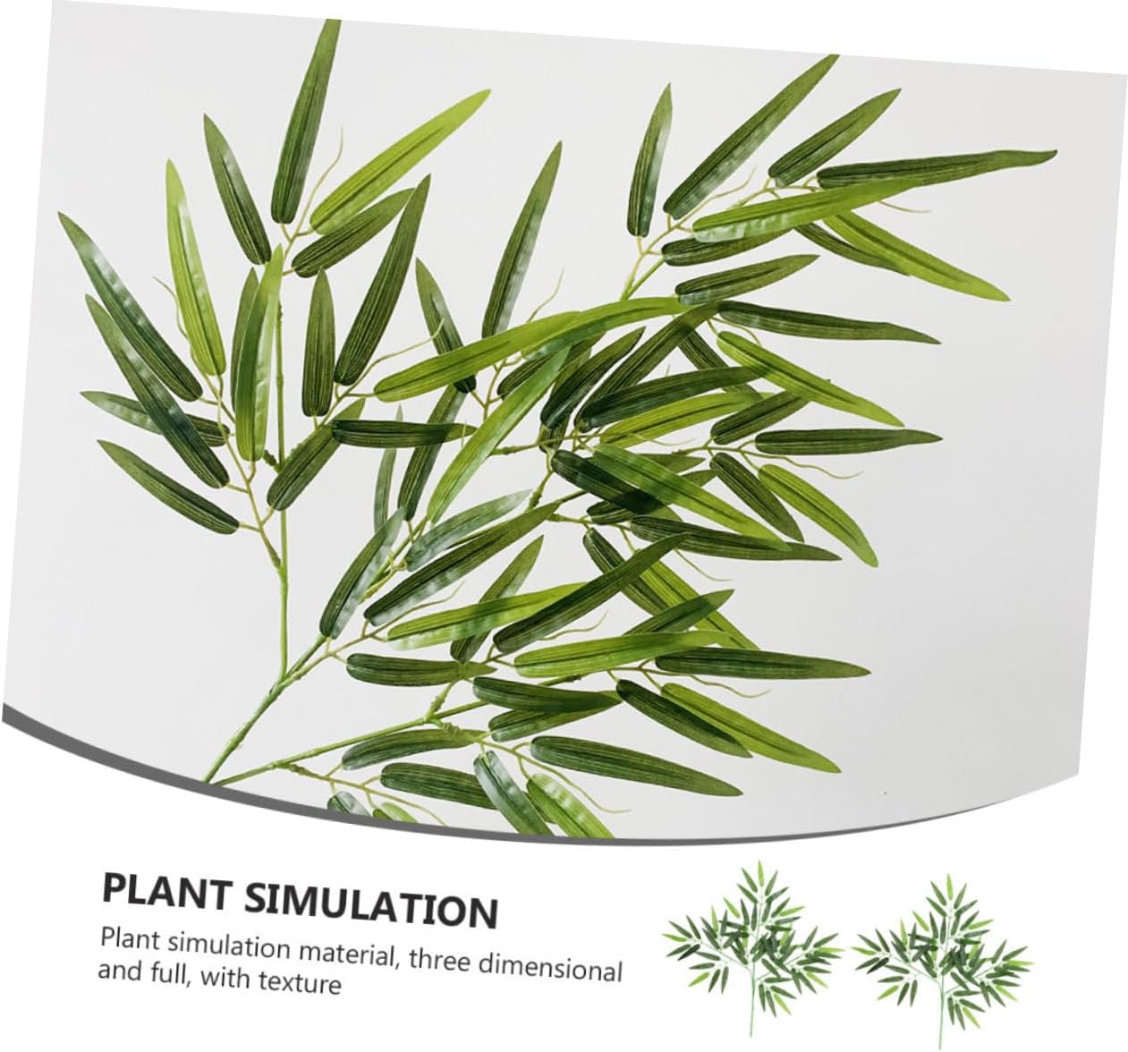 Abaodam 2 piezas de hojas de bambú artificiales de bambú de utilería decorativas de bambú simulación decoración de plantas guirnalda hojas