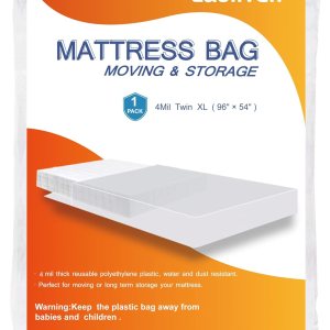 Bolsa de colchón de 4 mil para mudanza y almacenamiento, bolsa de almacenamiento de colchón individual XL, bolsas de plástico resistentes para Bolsa de colchón de 4 mil para mudanza y almacenamiento, bolsa de almacenamiento de colchón individual XL, bolsas de plástico resistentes para