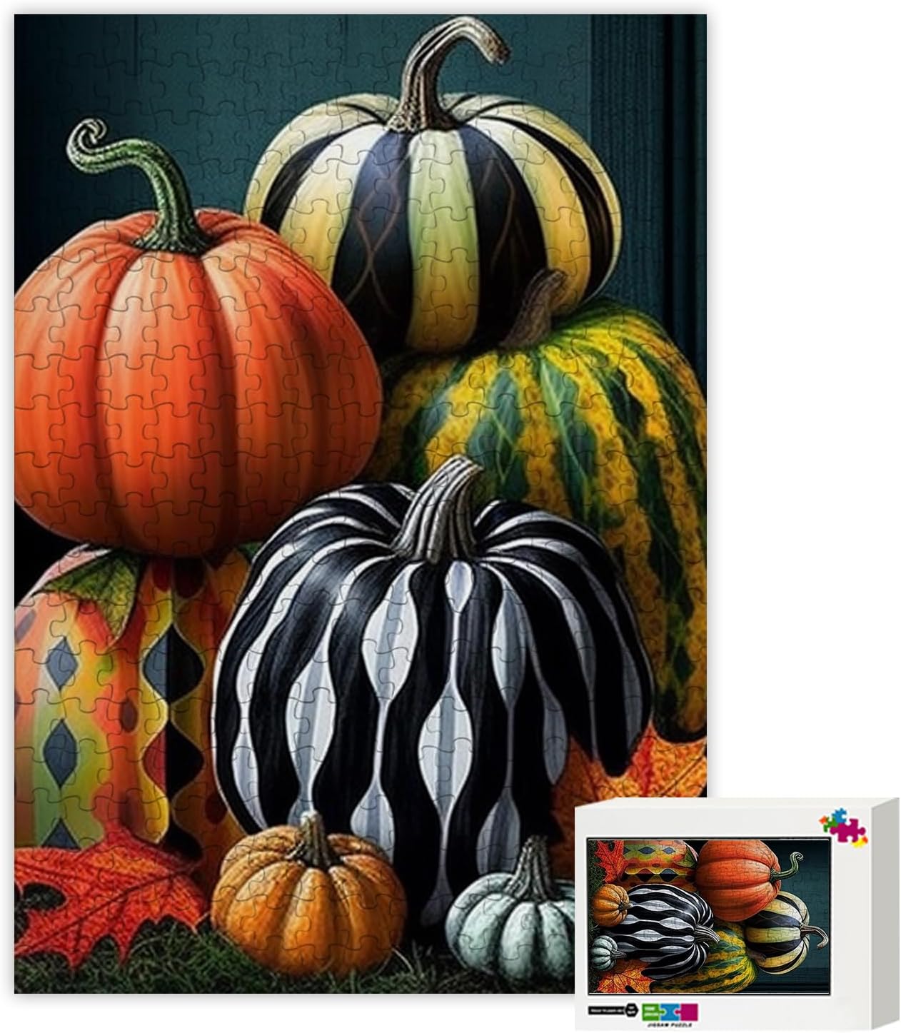 Rompecabezas de Halloween 2023, juego minimalista de rompecabezas con temática navideña de calabaza extraña para adultos, 1000 piezas, rompecabezas