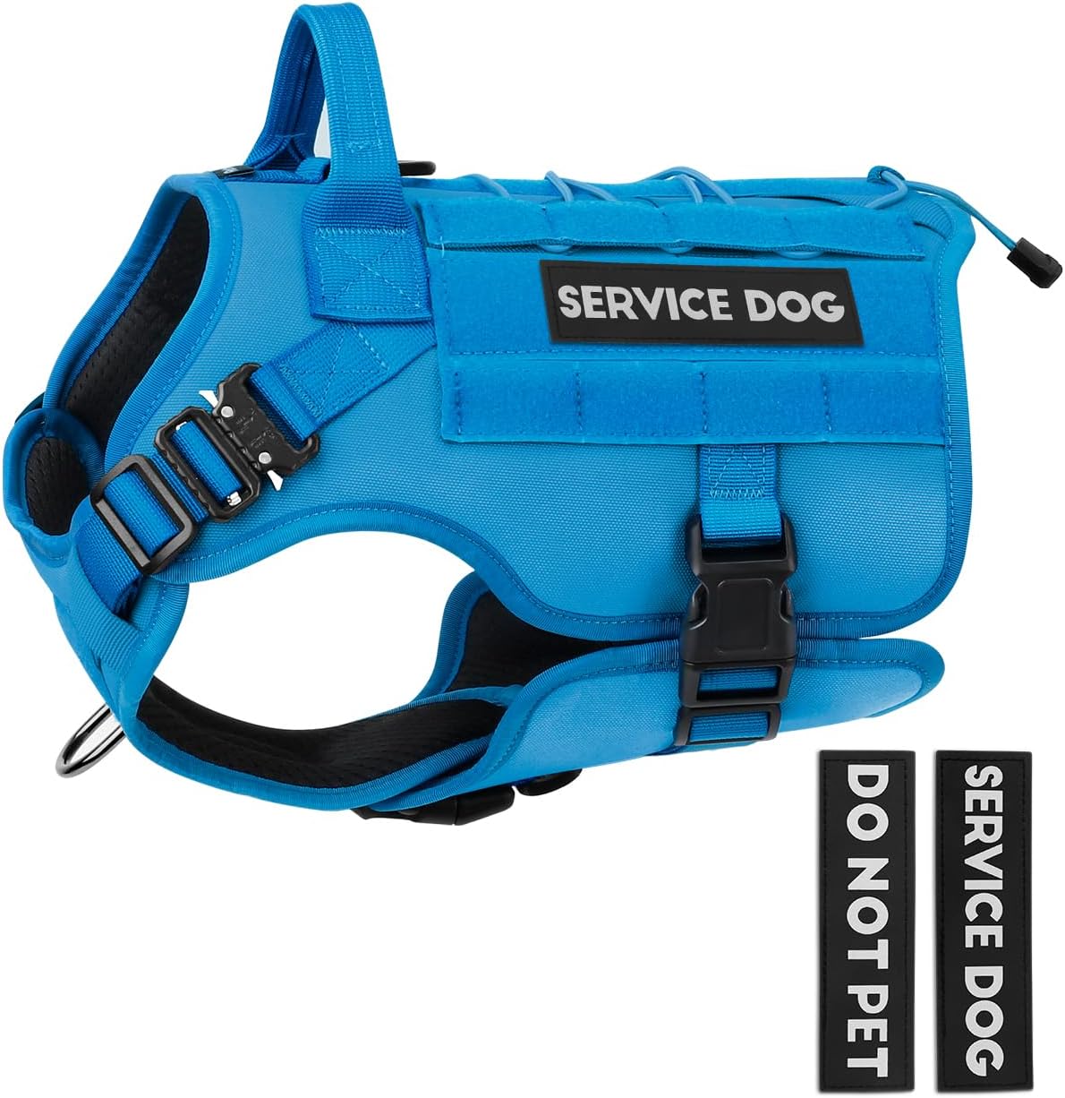 PETNANNY Arnés táctico para perros, arnés de servicio para perros de apoyo emocional, chaleco para perros medianos y grandes, chaleco para perro ESA