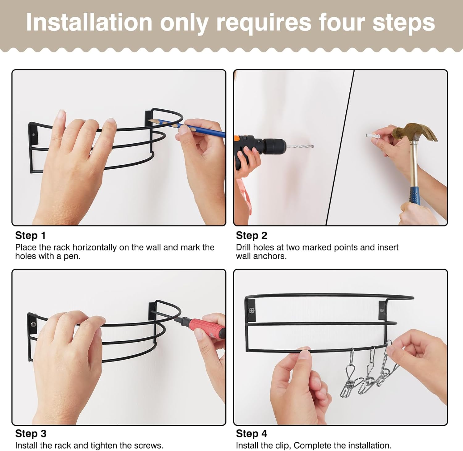 Anrialfu Percheros para gorras de béisbol de pared, 2 paquetes de organizadores de sombreros de metal para gorras de béisbol para almacenamiento de