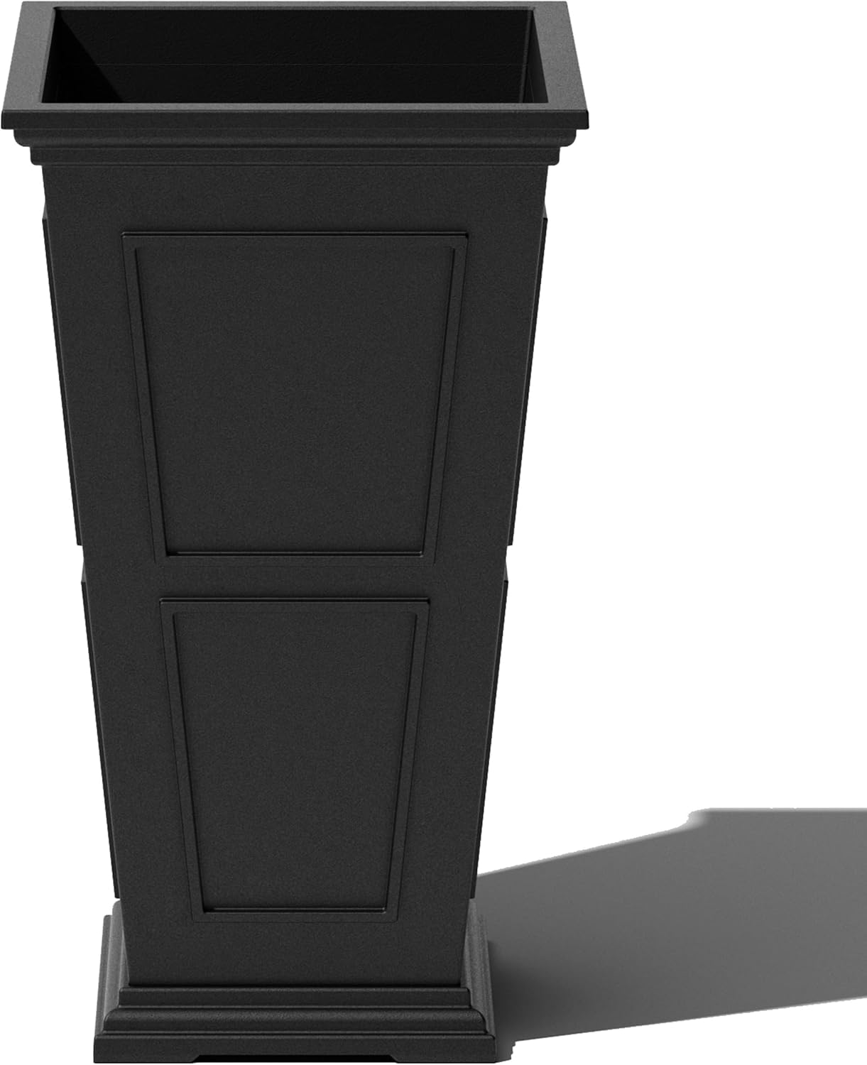 Veradek Fairmont – Maceta alta de plástico para exteriores para porche delantero, resistente a grietas, uso en todo tipo de clima, diseño clásico
