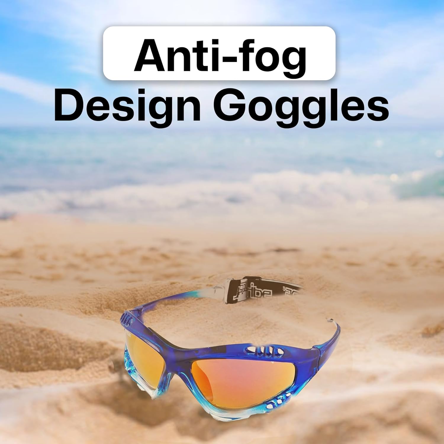 Jettribe Pro Fade Frame Goggles  Estuche de almacenamiento antivaho Gafas de diseño para entusiastas de PWC Jetski Racers  Elegante lente Revo para