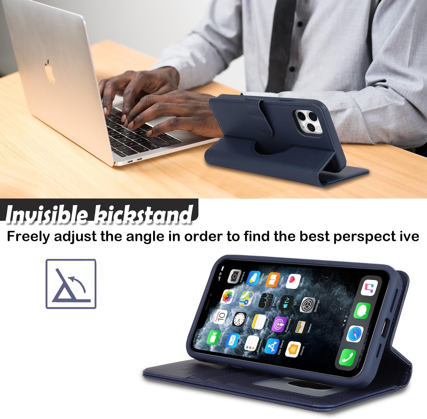 Havaya Magsafe – Funda tipo cartera para iPhone 11 Pro Max, compatible con iPhone 11 Pro Max, funda con tarjetero para iPhone 11 Pro Max, funda para