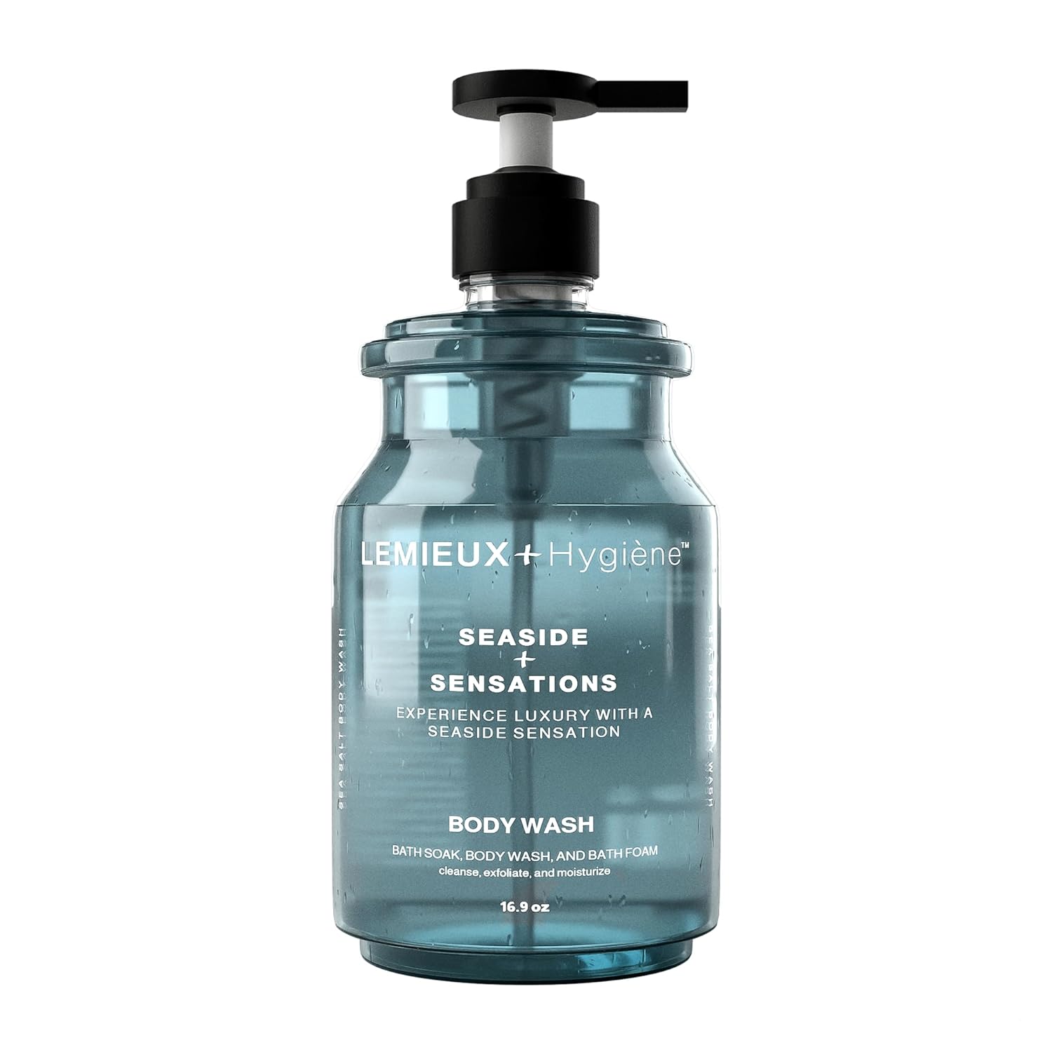 LEMIEUX  Seaside + Sensations, Oceanic Body Wash, Deléitese con la felicidad oceánica elixir de piel de larga duración, casarse con romance francés