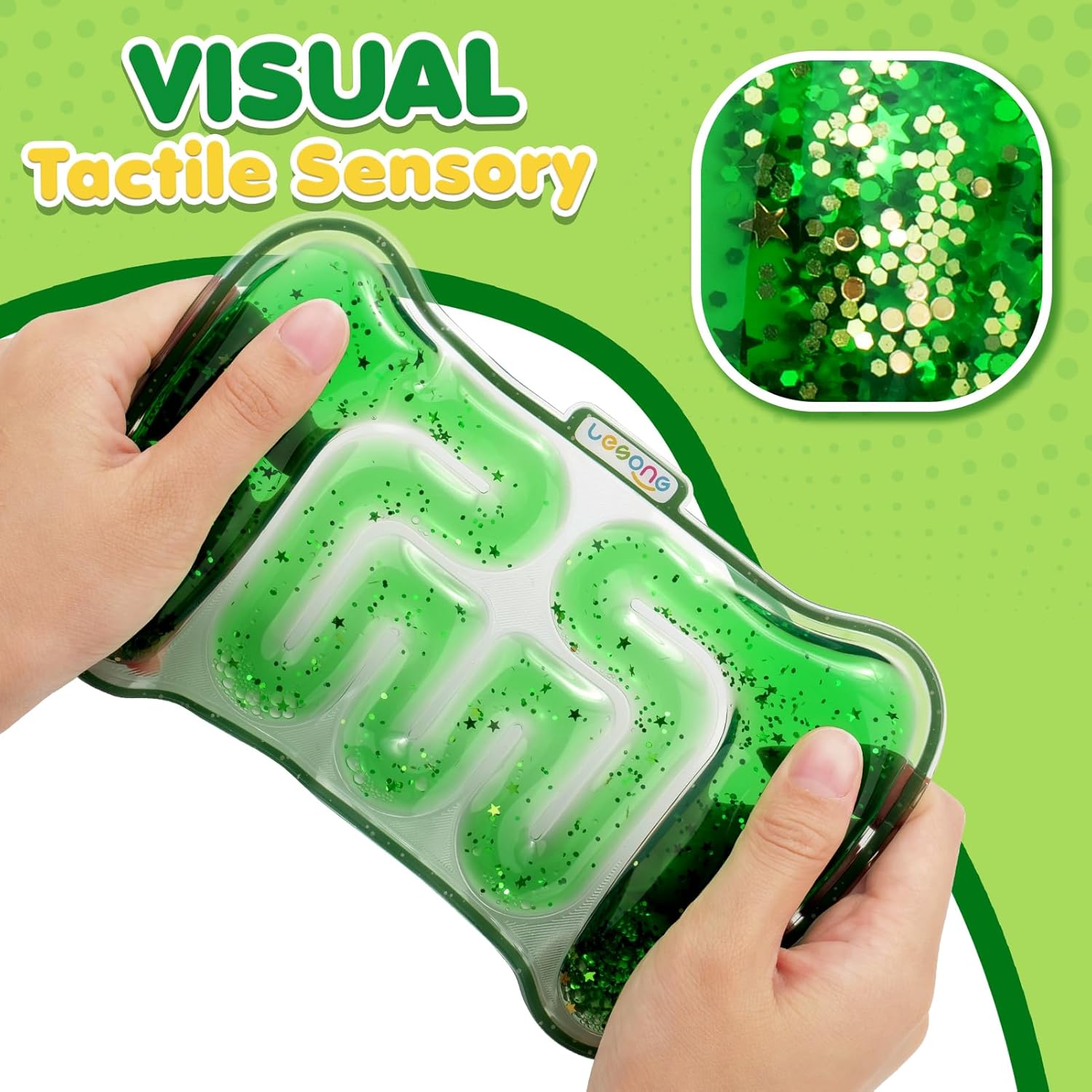 Juguetes sensoriales esponjosos para niños  Juguete sensorial de tubo lleno de colorido Goo, purpurina, herramienta calmante para autismo, ansiedad,