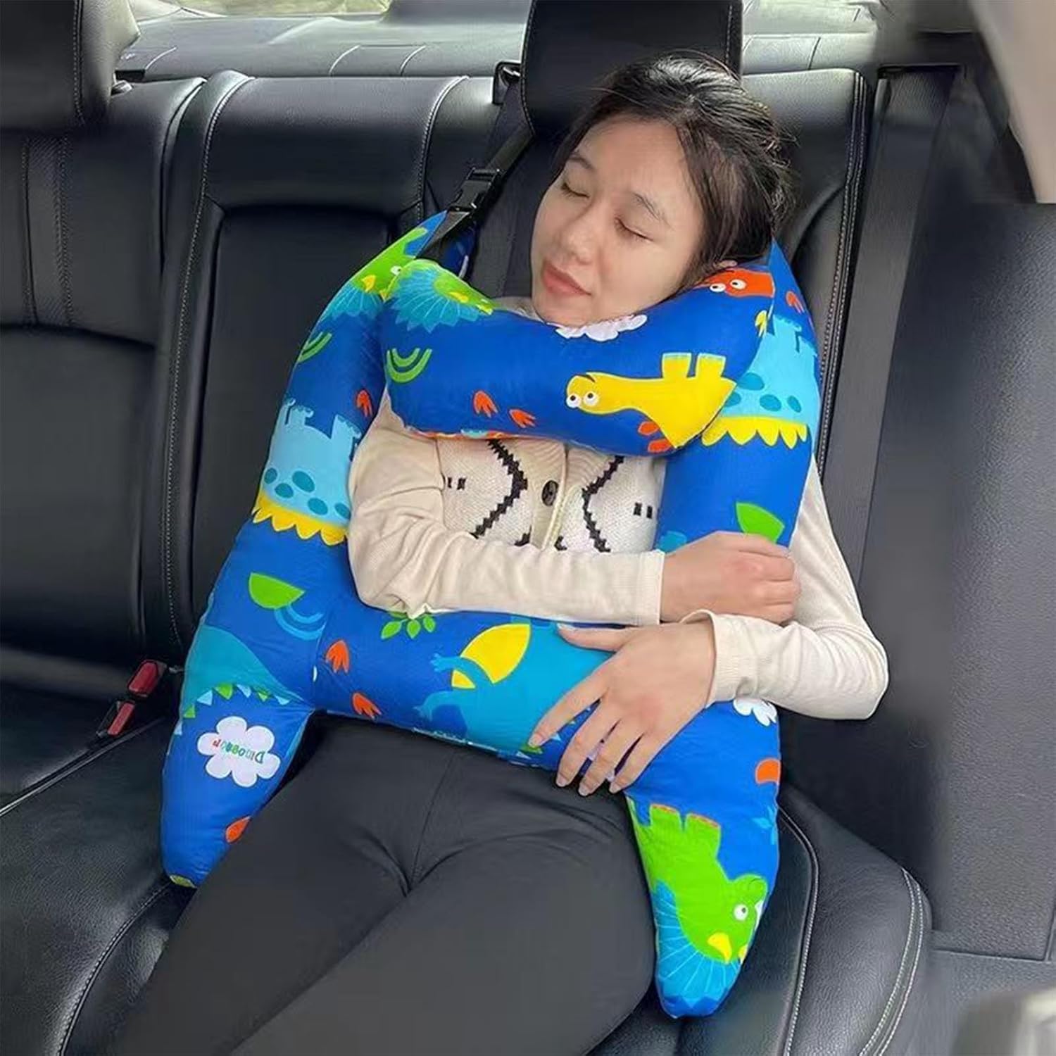 Forma de H  Soporte de cabeza para dormir de automóvil, almohadas de viaje para niños, almohadas de asiento de automóvil, adultos y niños, asiento