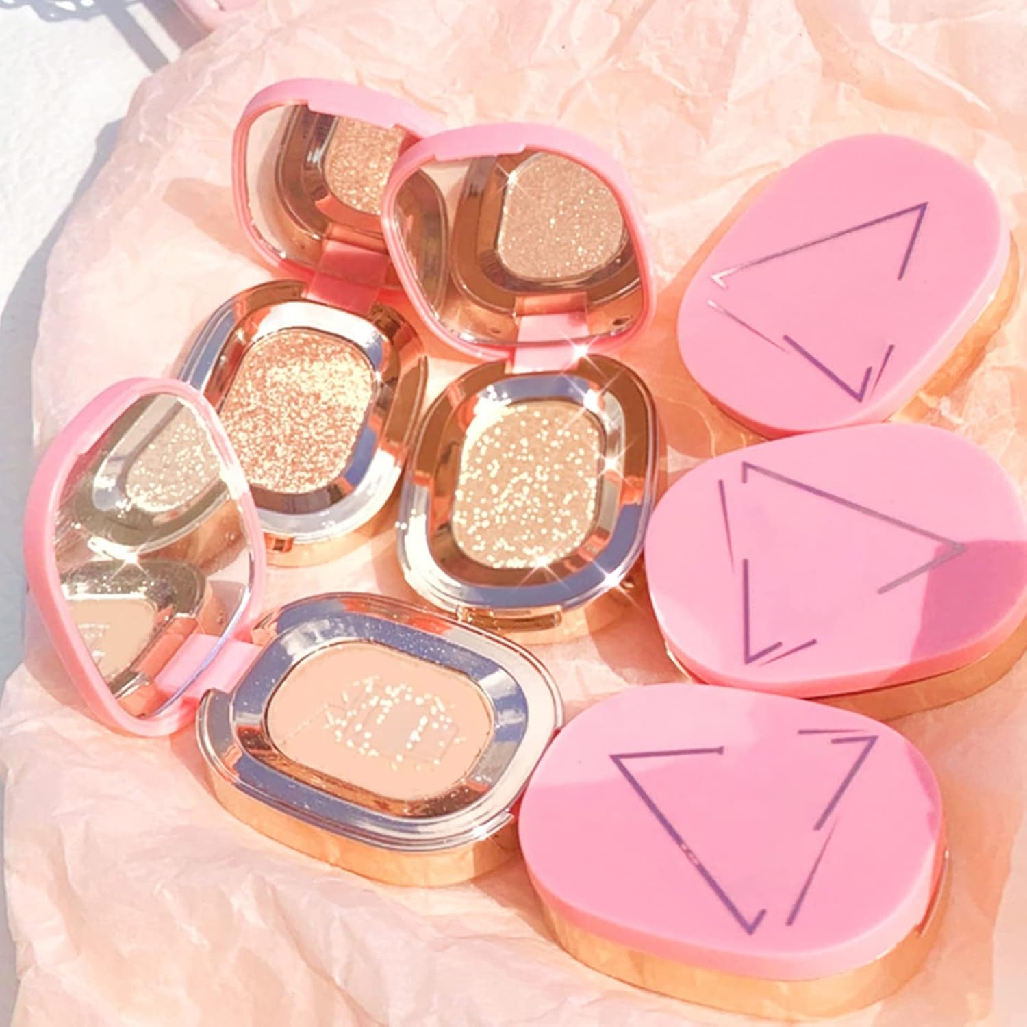 Girl Nudes Sombra de ojos monocromática Brillo fino Pearl Mattes Polarizado Daily Fairy Highlight Paletas de sombras de ojos brillo coreano
