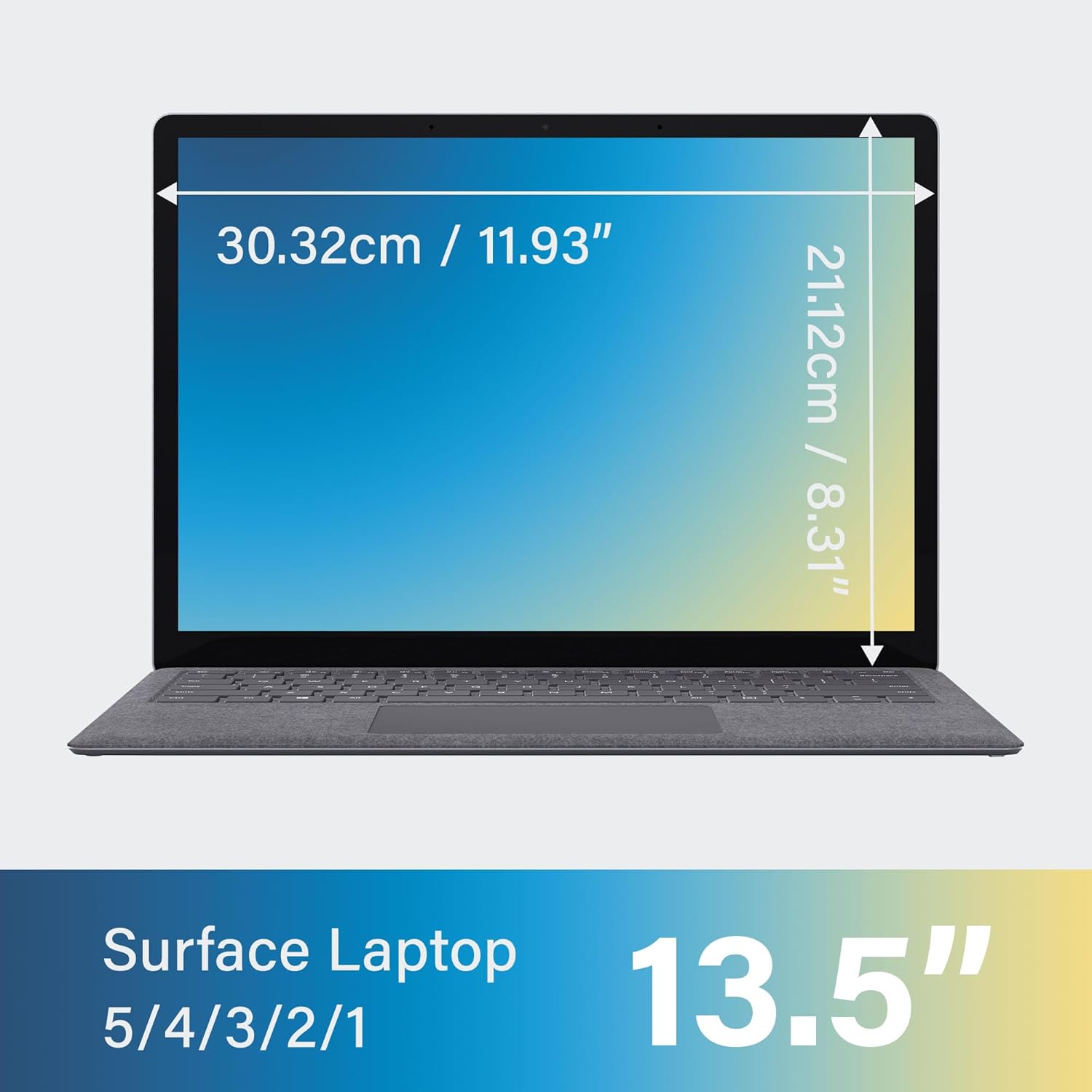 SenseAGE Microsoft Surface – Protector de pantalla magnético de privacidad para laptop de 13.5 pulgadas, filtro de privacidad fácil de poner y