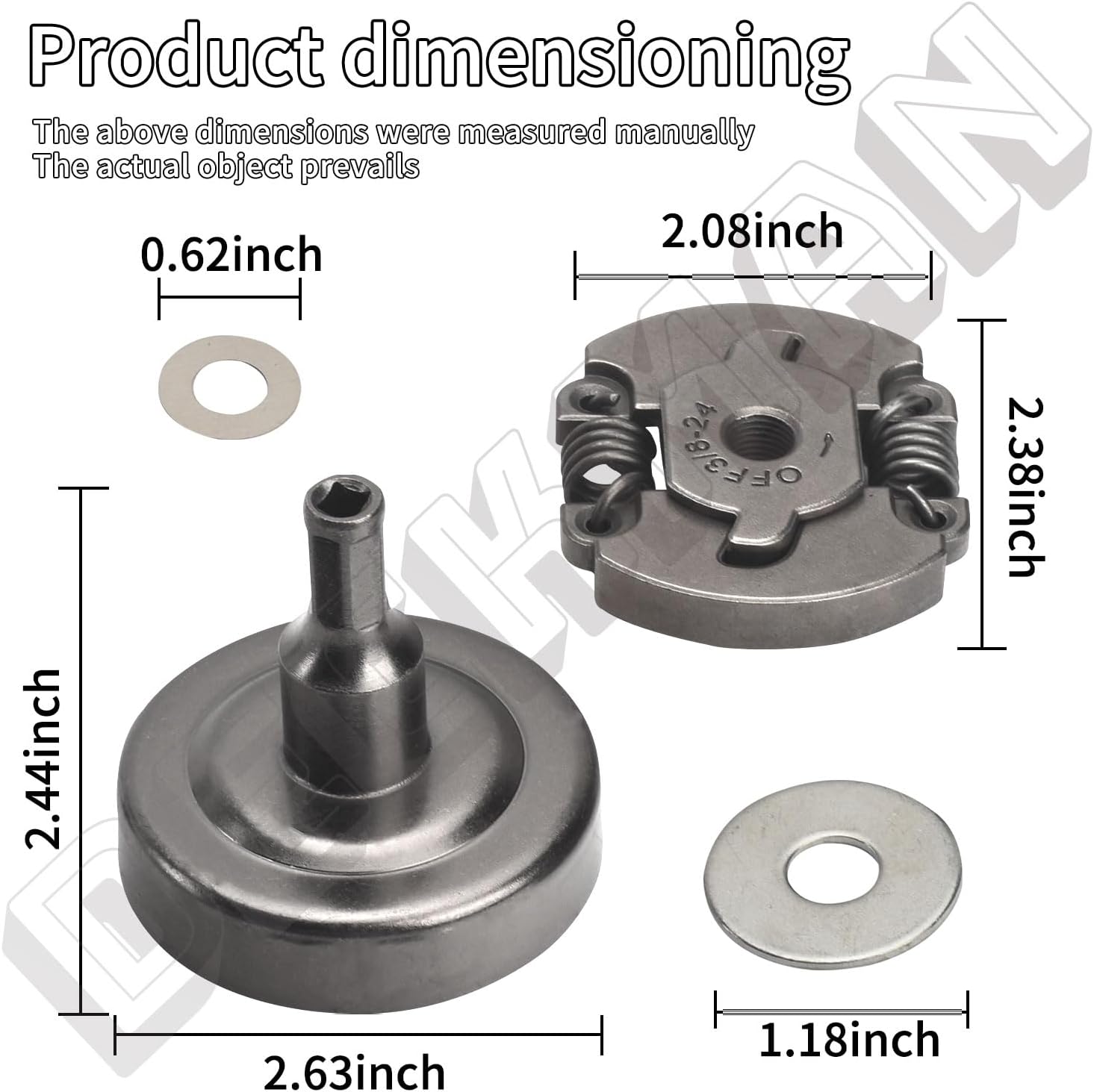 DECKMAN 753-06281 75306281 Conjunto de embrague compatible con recortadora de cuerda MtdCraftsmanCUB-CadetTroybilt 316791960, 316791961, 316791910,