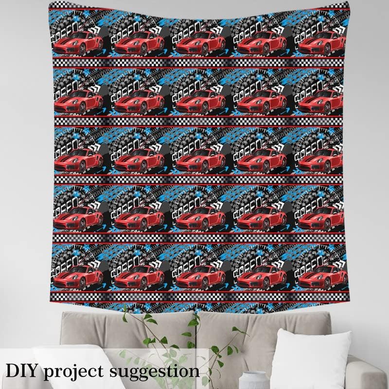 The Yard – Tela de tapicería de autos deportivos de carreras para sillas, tela decorativa impermeable para exteriores, 1 yarda, rojo y negro