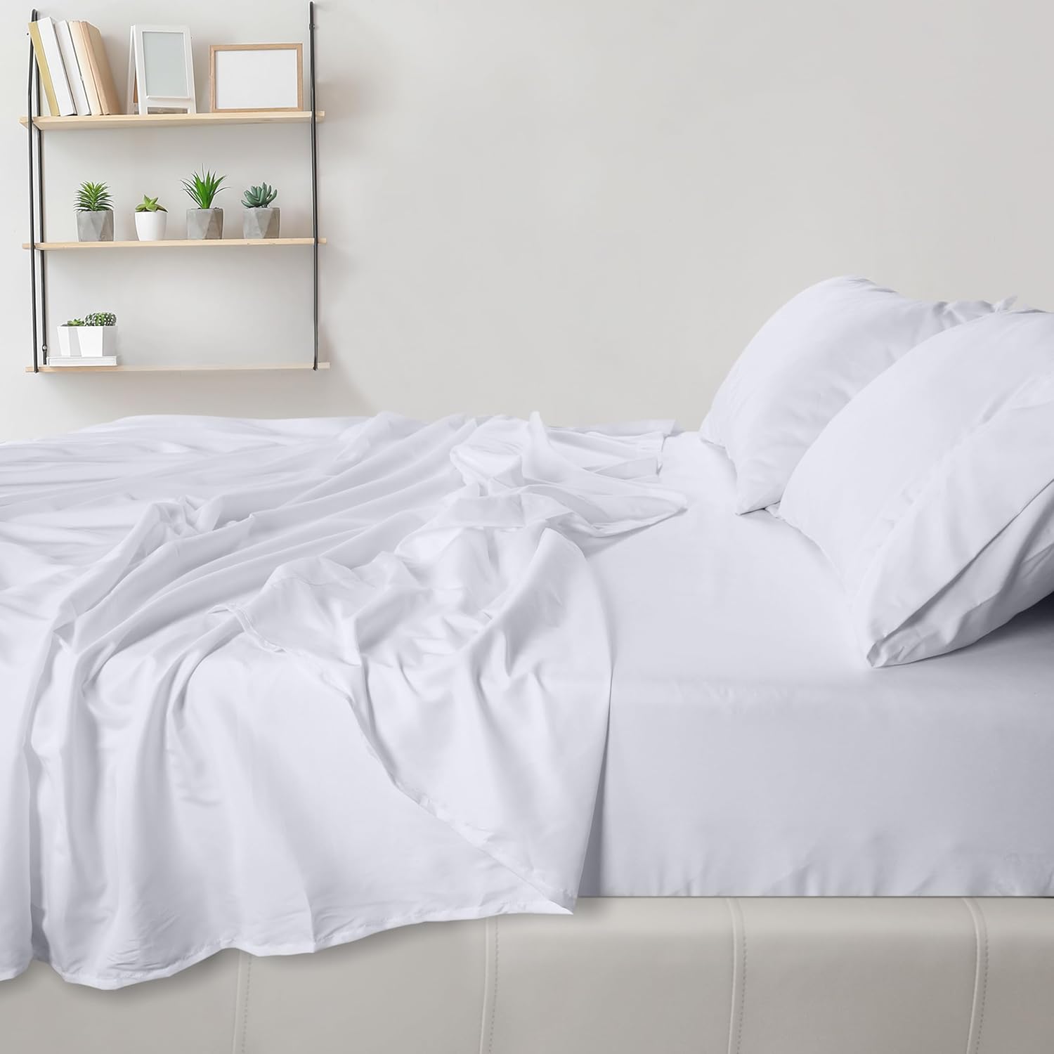 Utopia Bedding Juego de sábanas Queen  Microfibra cepillada  Sábanas suaves para cama tamaño Queen  Sábanas de lujo con sábana bajera, sábana