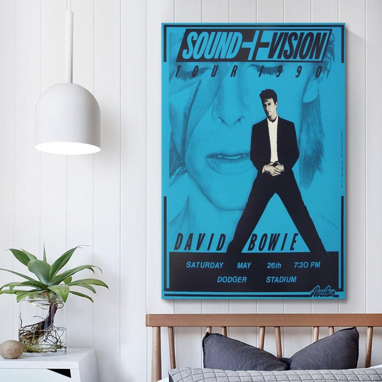 SCOOVY Póster de música vintage de David Bowie de rock, pintura decorativa, lienzo, pósteres de pared e impresión artística moderna para decoración