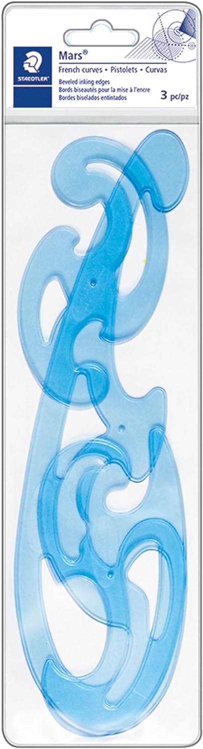 Staedtler Mars 571 – Juego de 3 formas de curvas francesas, 57140WP