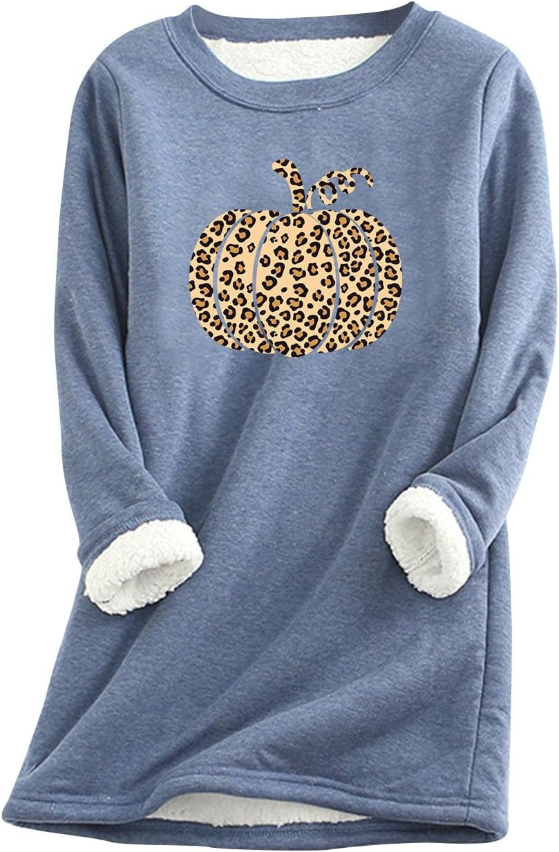 Ropa interior térmica para mujer, camisas impresas de Halloween, estampado de calabaza, camisas debajo de la capa, sudadera de invierno mullida