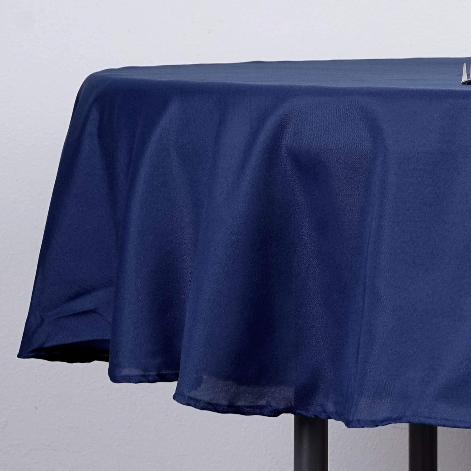 BalsaCircle Patriótico Día de los Veteranos 6 piezas 90 en azul marino mantel redondo 4 de julio fiesta decorativa lavable poliéster color sólido