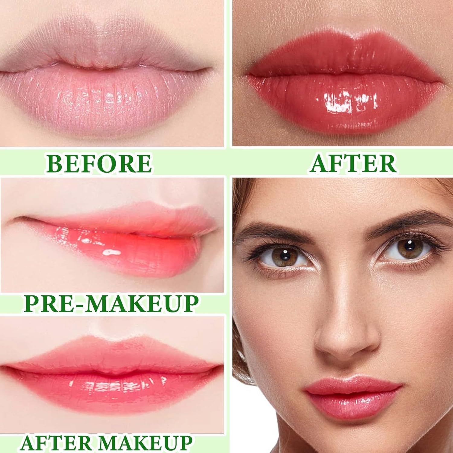4 lápices labiales de aloe vera, juego de brillo labial mágico que cambia de color, de larga duración, nutritivo, impermeable, bálsamo labial