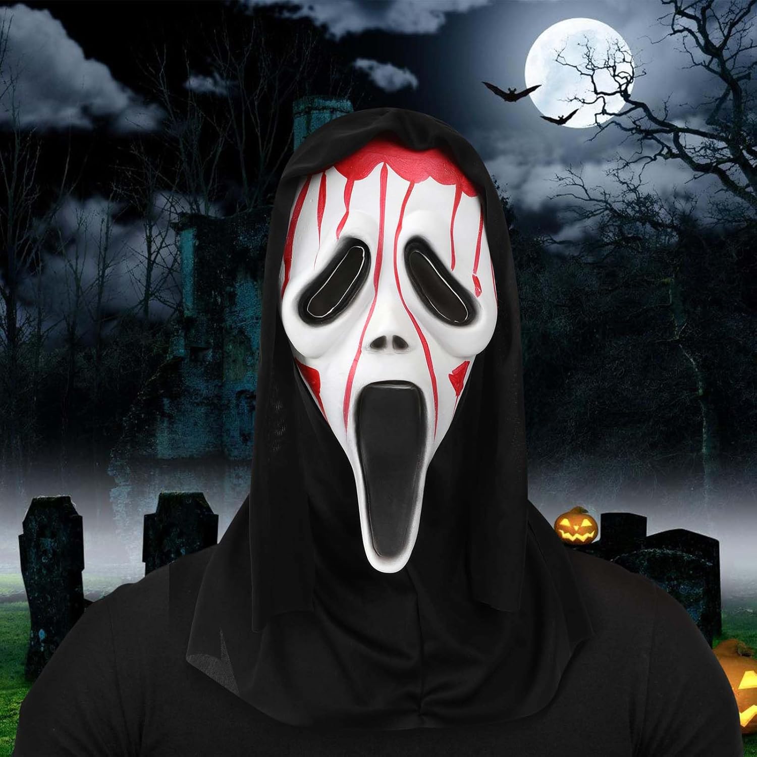Máscaras de terror de Halloween, máscaras de terror, disfraces de terror, juegos de rol de terror de Halloween, divertidas máscaras de látex de