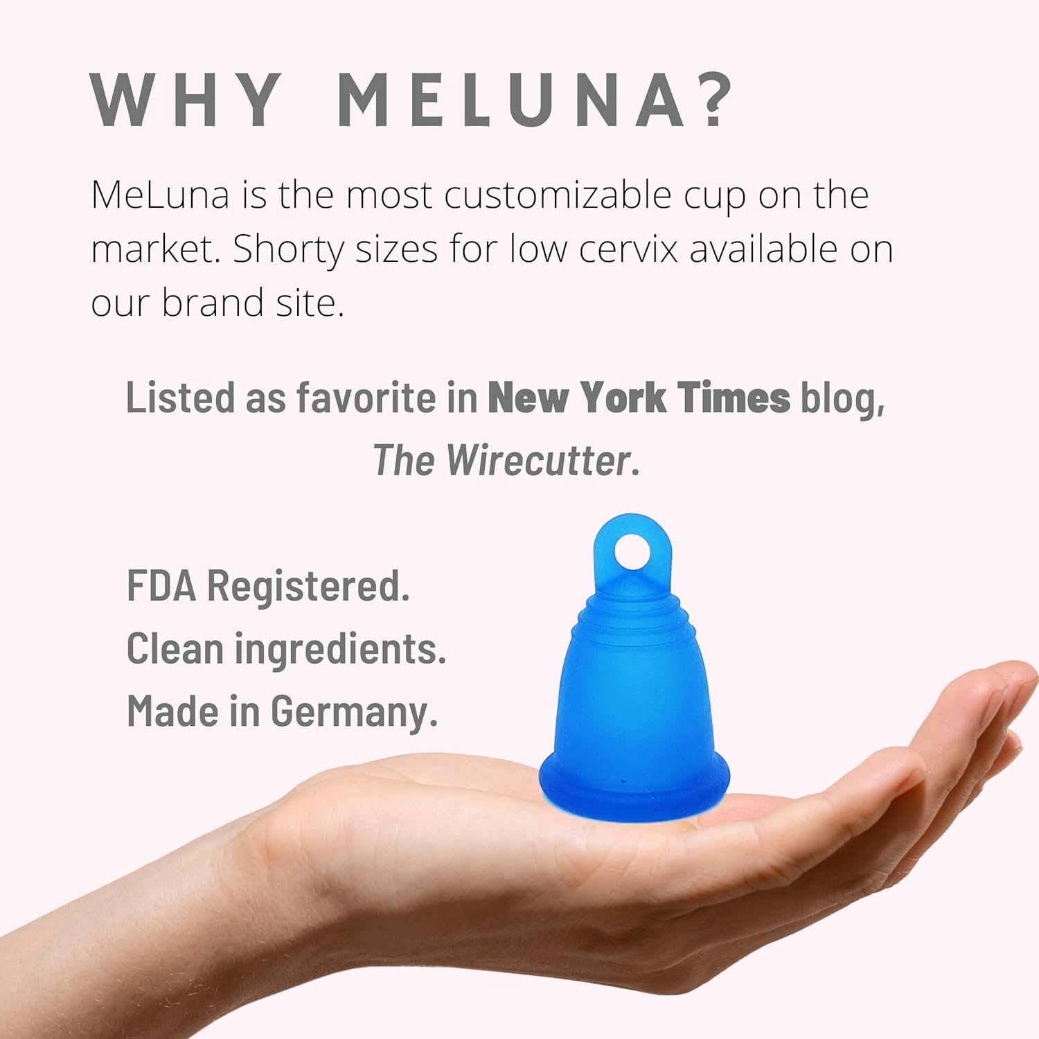 Copa menstrual más personalizable de MeLuna USA  Ajuste personalizado para todo tipo de cuerpo  Copas de período cómodas reutilizables  Alternativa