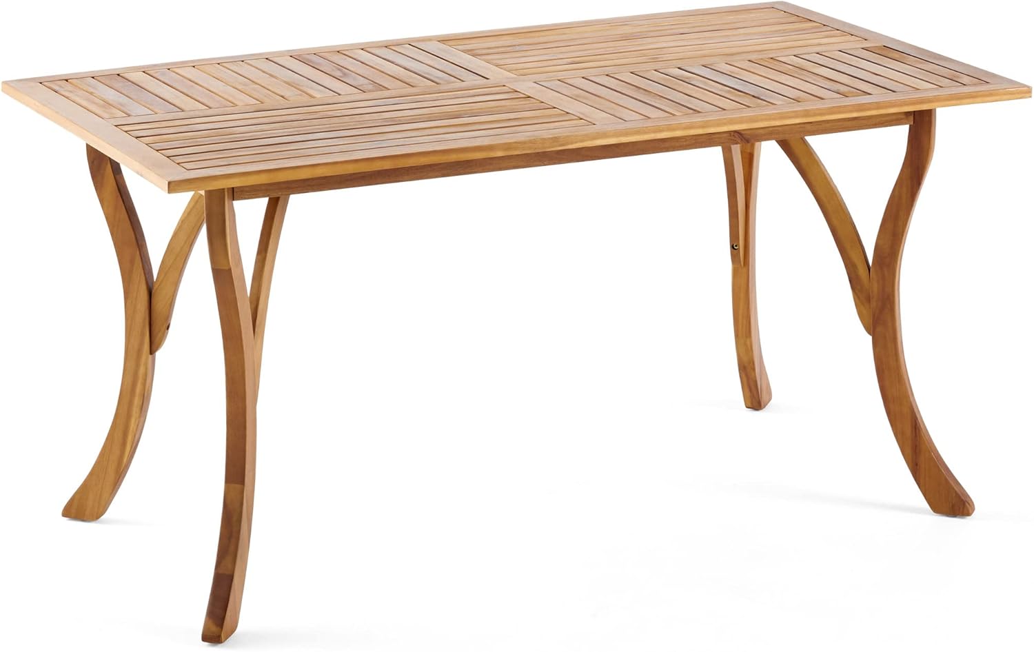 Christopher Knight Home Hermosa mesa rectangular de madera de acacia, acabado de teca