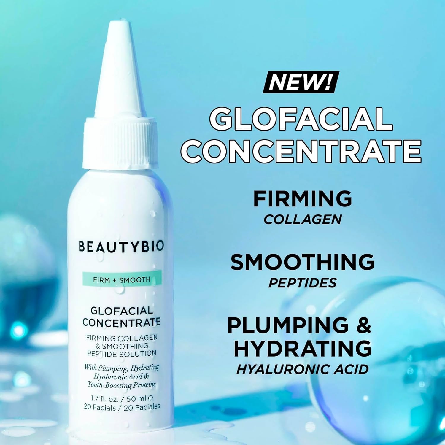 Concentrado de colágeno GLOfacial. Solución reafirmante de colágeno y péptidos suavizantes