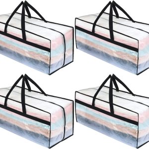 Fixwal Paquete de 4 bolsas de mudanza, suministros de mudanza, bolsas de almacenamiento grandes de gran tamaño con correas de mochila, asas fuertes, Fixwal Paquete de 4 bolsas de mudanza, suministros de mudanza, bolsas de almacenamiento grandes de gran tamaño con correas de mochila, asas fuertes,