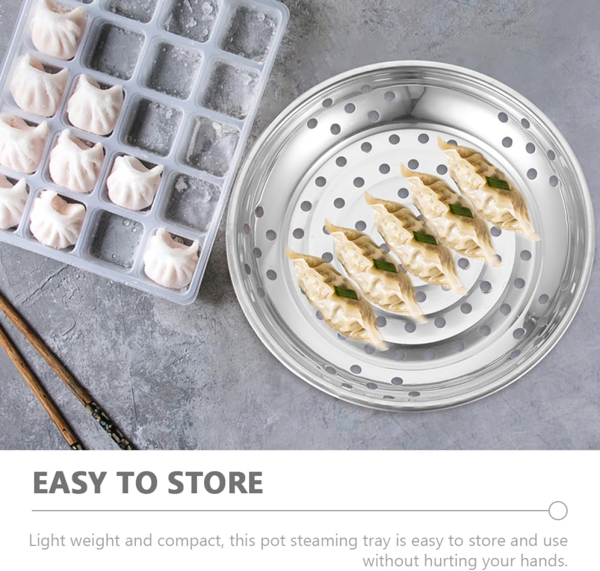RORPOIR Hair Steamer Steam Basket Stainless Steel Food Dish Stainless Steel Food Tray Dumpling Storage Plate Metal Plate Salad Holder Leaky Disk