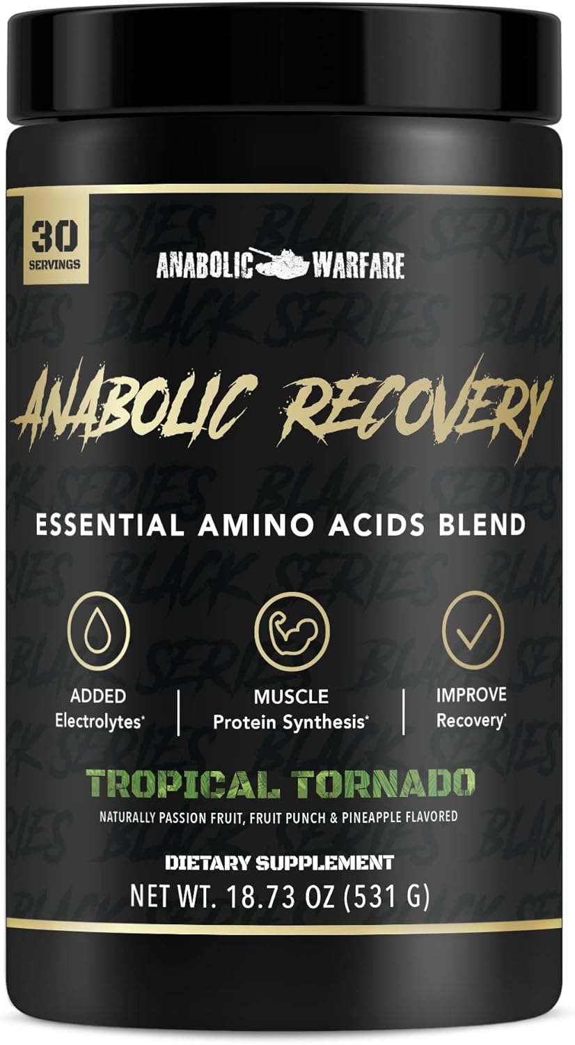 Anabolic Warfare Mezcla de aminoácidos esenciales de recuperación anabólica, recuperación después del entrenamiento e hidratación premium para